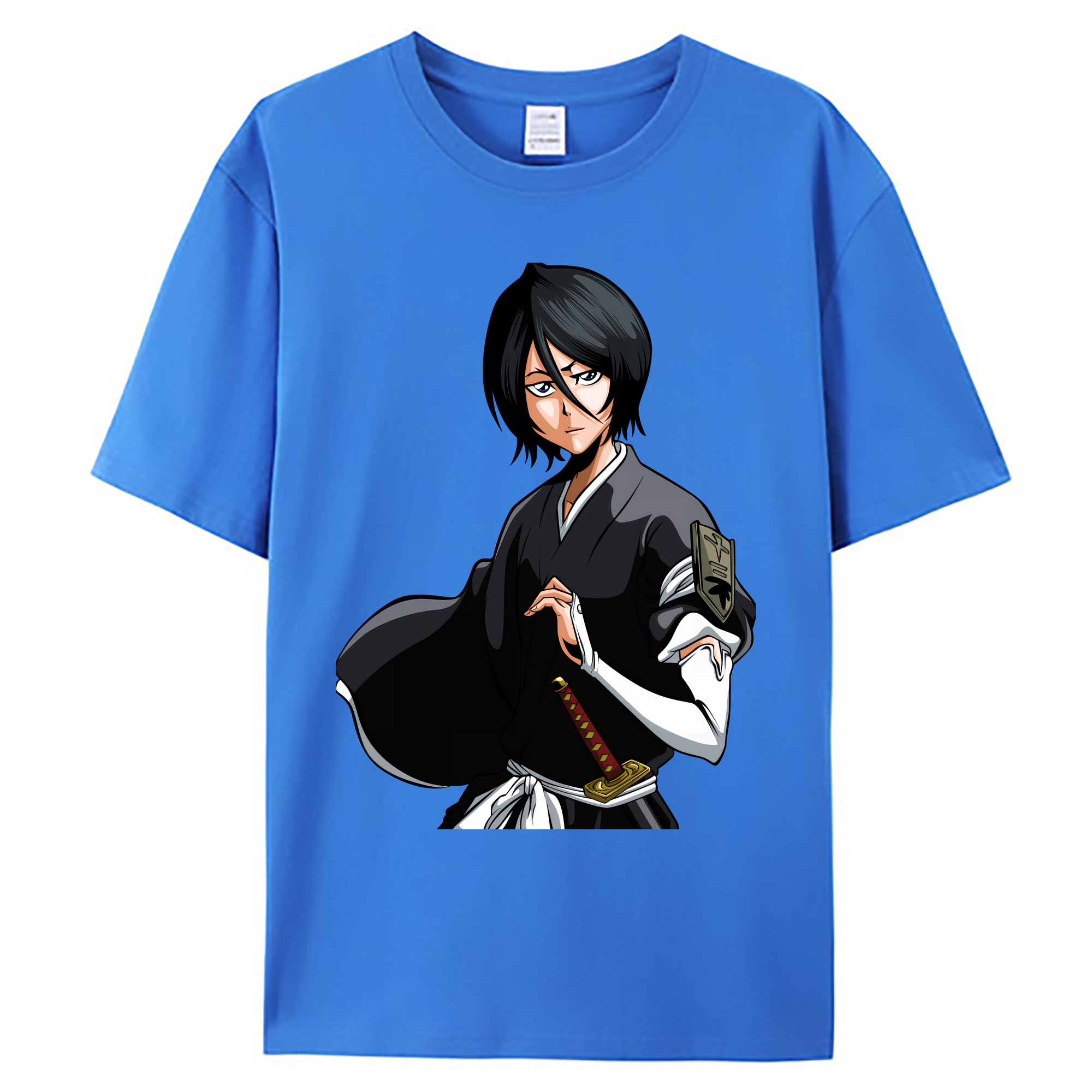 （画像用） ブリーチ 朽木ルキア BLEACH Kuchiki Rukia 綿100％ メンズ半袖Tシャツ｜肌触りやわらか＆通気性