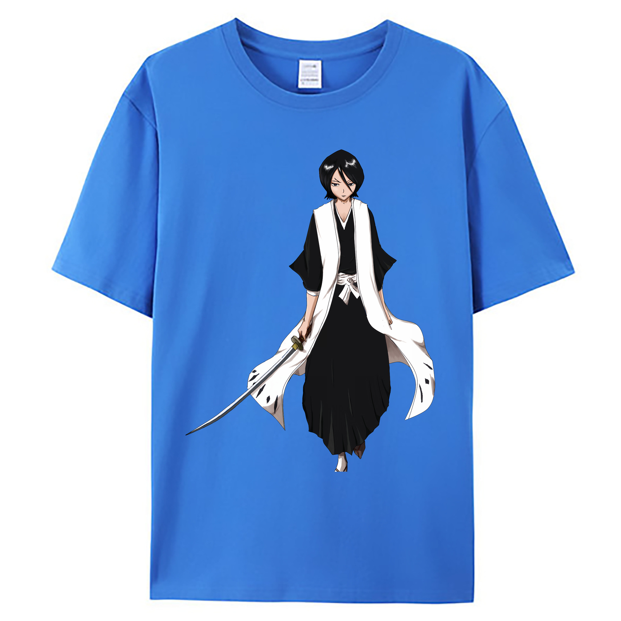 （画像用） ブリーチ 朽木ルキア BLEACH Kuchiki Rukia 綿100％ メンズ半袖Tシャツ｜肌触りやわらか＆通気性