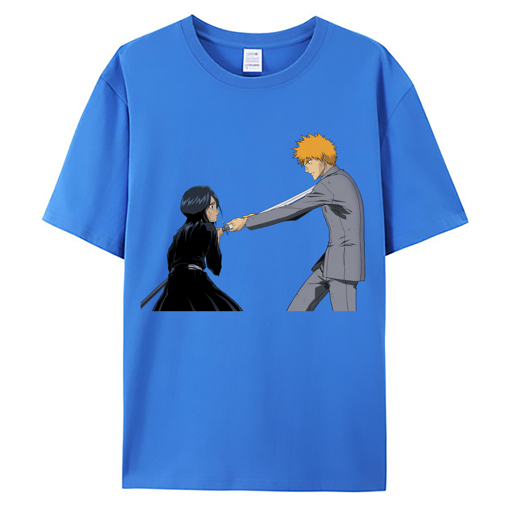 （画像用） ブリーチ 朽木ルキア BLEACH Kuchiki Rukia 綿100％ メンズ半袖Tシャツ｜肌触りやわらか＆通気性