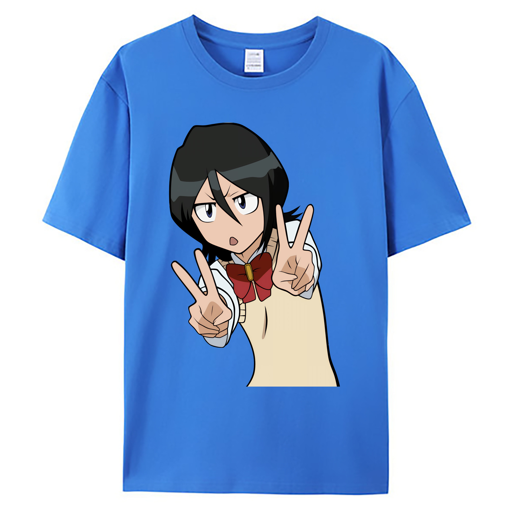 （画像用） ブリーチ 朽木ルキア BLEACH Kuchiki Rukia 綿100％ メンズ半袖Tシャツ｜肌触りやわらか＆通気性
