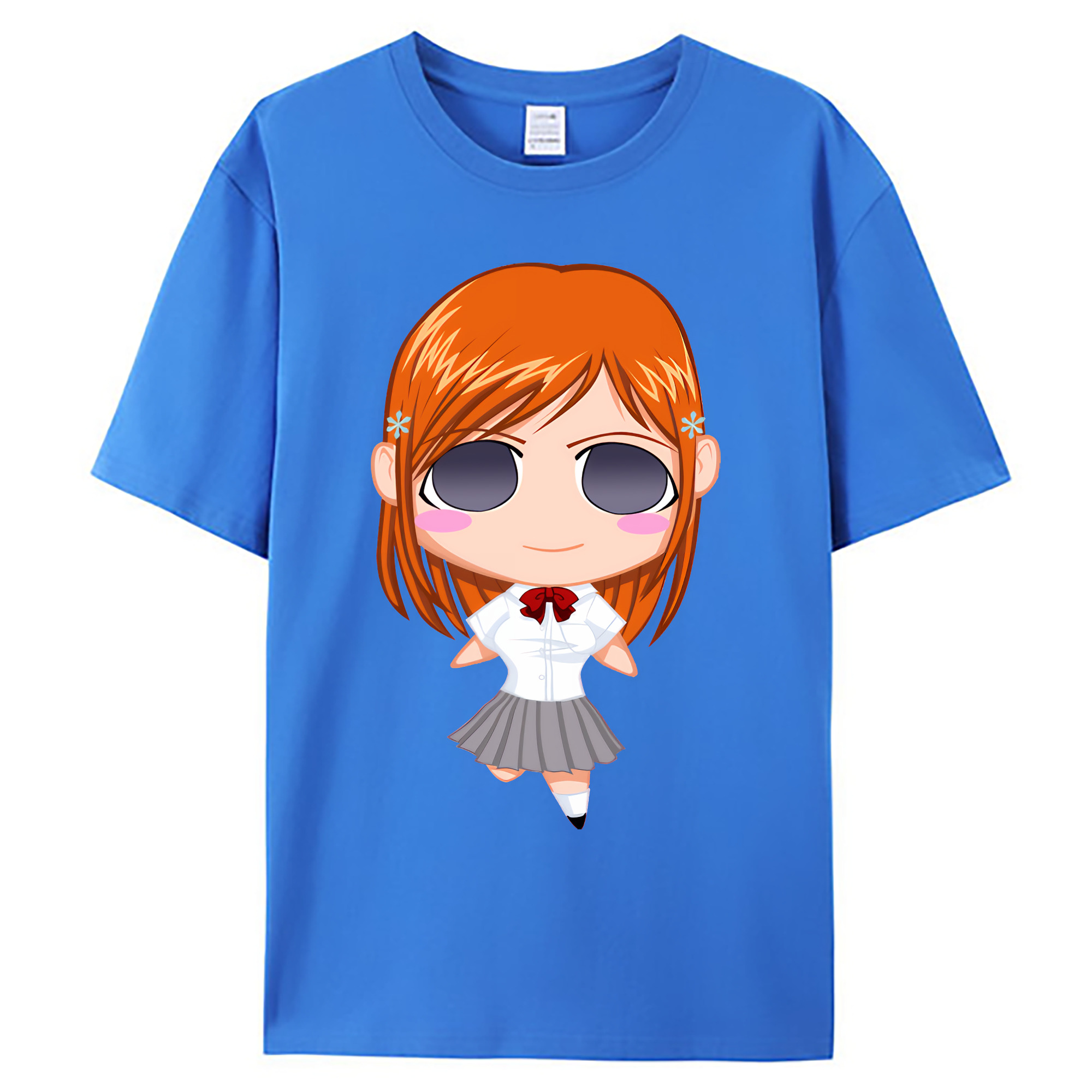 （画像用） ブリーチ 井上織姫（いのうえおりひめ） BLEACH Inoue Orihime 綿100％ メンズ半袖Tシャツ｜肌触りやわらか＆通気性