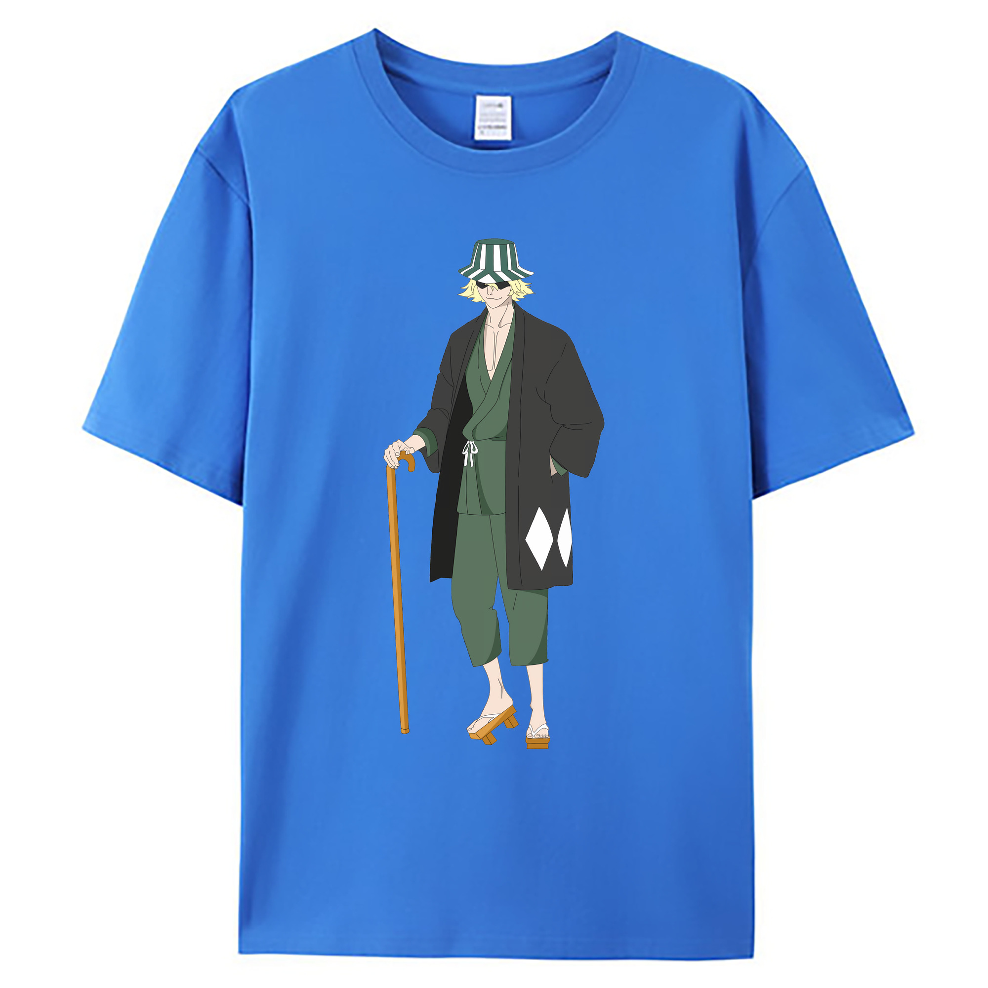 （画像用） "ブリーチ 浦原 喜助（うらはら きすけ） BLEACH Urahara Kisuke " 綿100％ メンズ半袖Tシャツ｜肌触りやわらか＆通気性