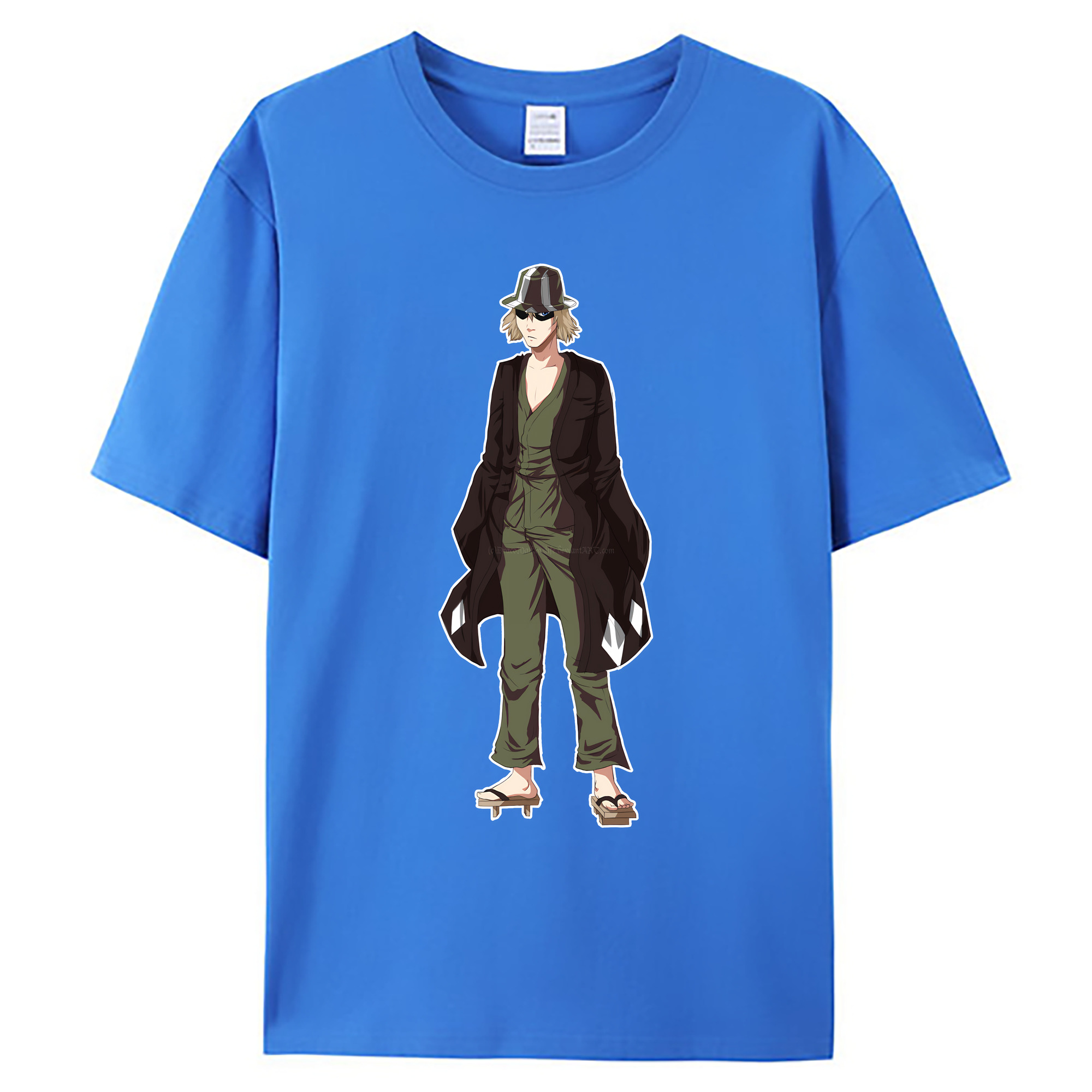 （画像用） "ブリーチ 浦原 喜助（うらはら きすけ） BLEACH Urahara Kisuke " 綿100％ メンズ半袖Tシャツ｜肌触りやわらか＆通気性