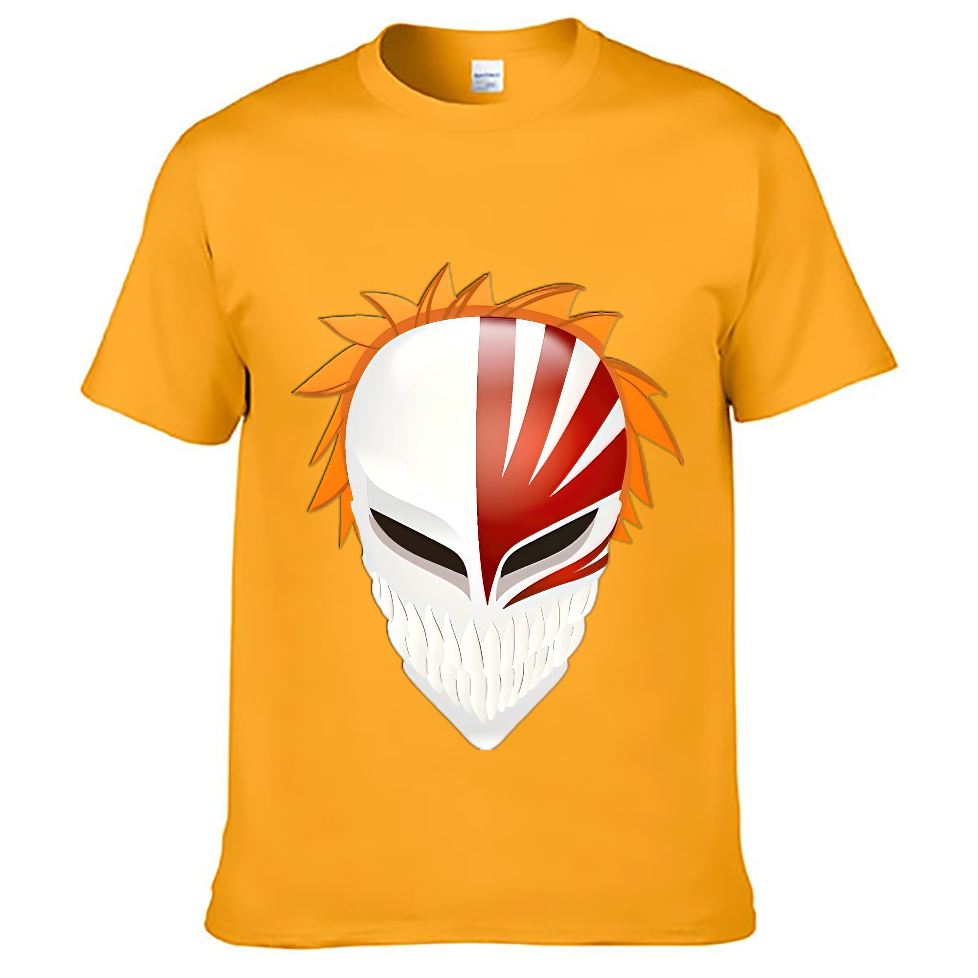 （画像用） ブリーチ 黒崎一護（くろさき いちご）BLEACH Kurosaki Ichigo 綿100％ メンズ半袖Tシャツ｜肌触りやわらか＆通気性