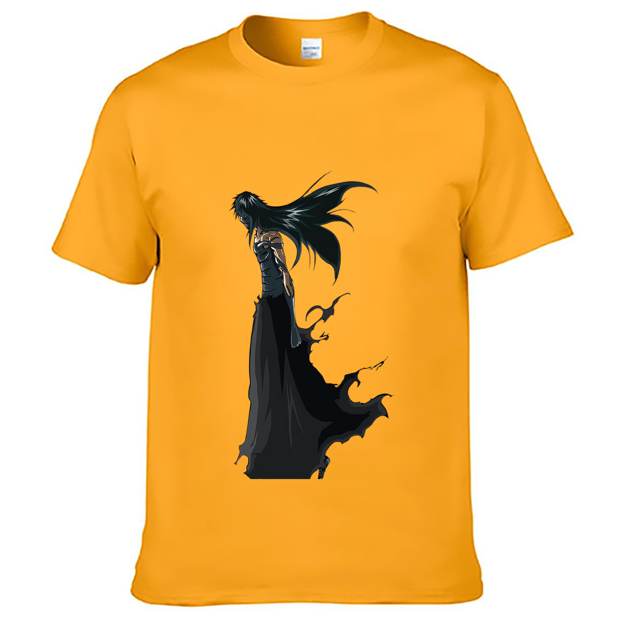 （画像用） ブリーチ 黒崎一護（くろさき いちご）BLEACH Kurosaki Ichigo 綿100％ メンズ半袖Tシャツ｜肌触りやわらか＆通気性