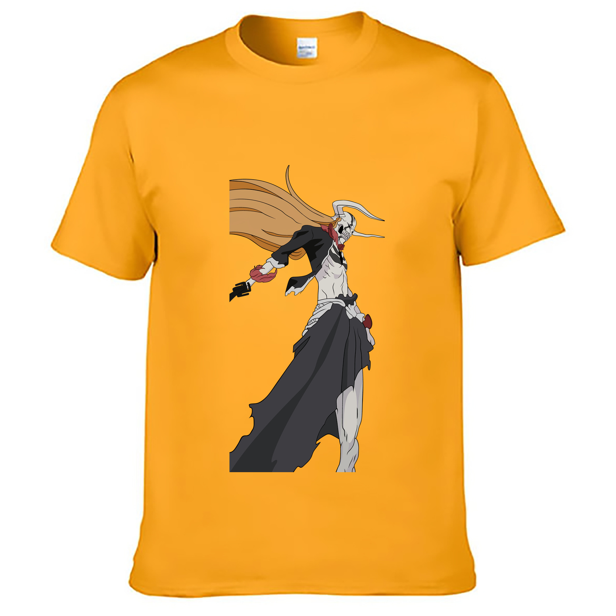 （画像用） ブリーチ 黒崎一護（くろさき いちご）BLEACH Kurosaki Ichigo 綿100％ メンズ半袖Tシャツ｜肌触りやわらか＆通気性