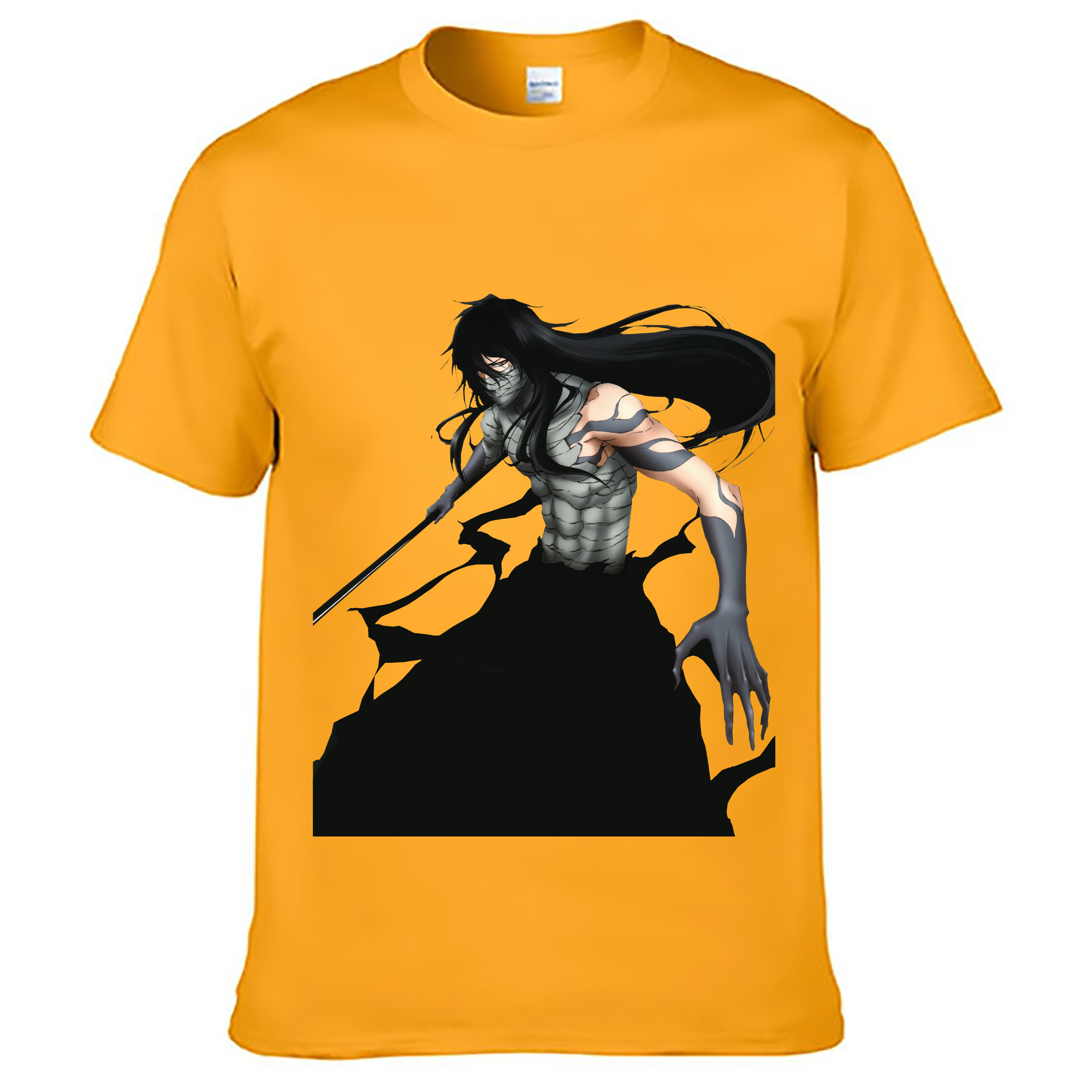 （画像用） ブリーチ 黒崎一護（くろさき いちご）BLEACH Kurosaki Ichigo 綿100％ メンズ半袖Tシャツ｜肌触りやわらか＆通気性