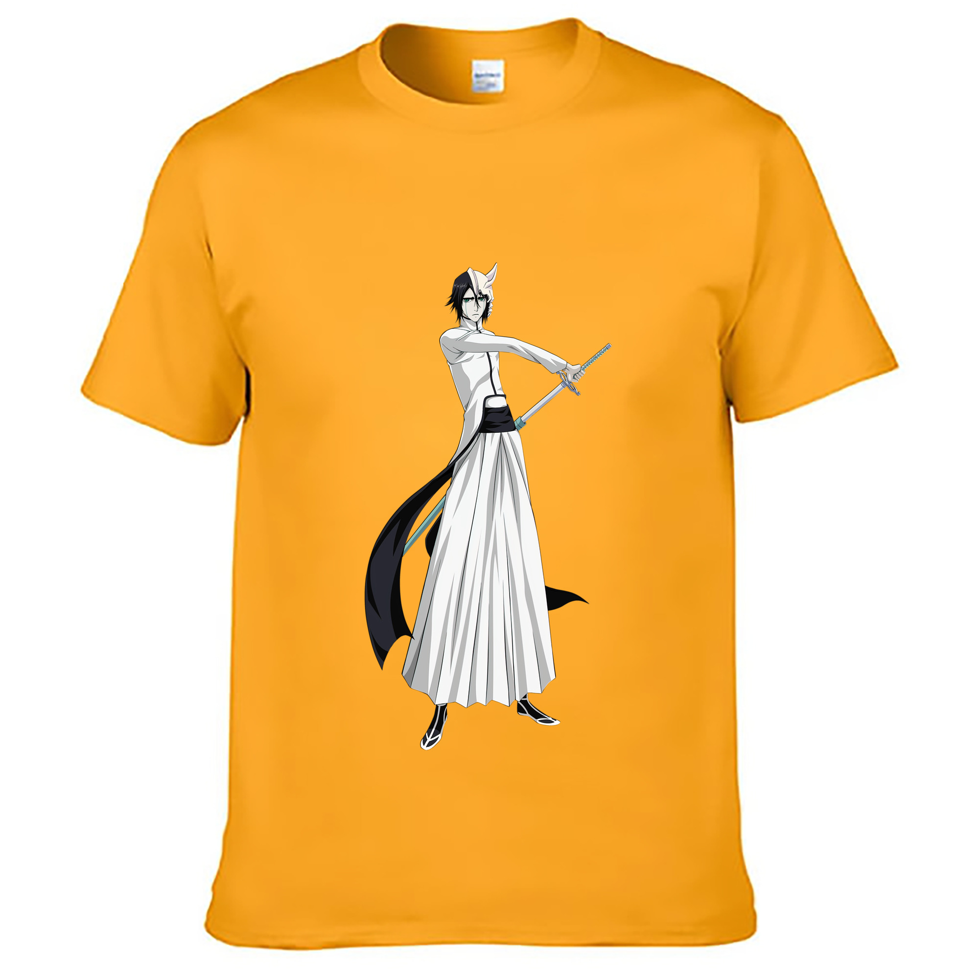 （画像用） ブリーチ ウルキオラ·シファー BLEACH Ulquiorra cifer 綿100％ メンズ半袖Tシャツ｜肌触りやわらか＆通気性