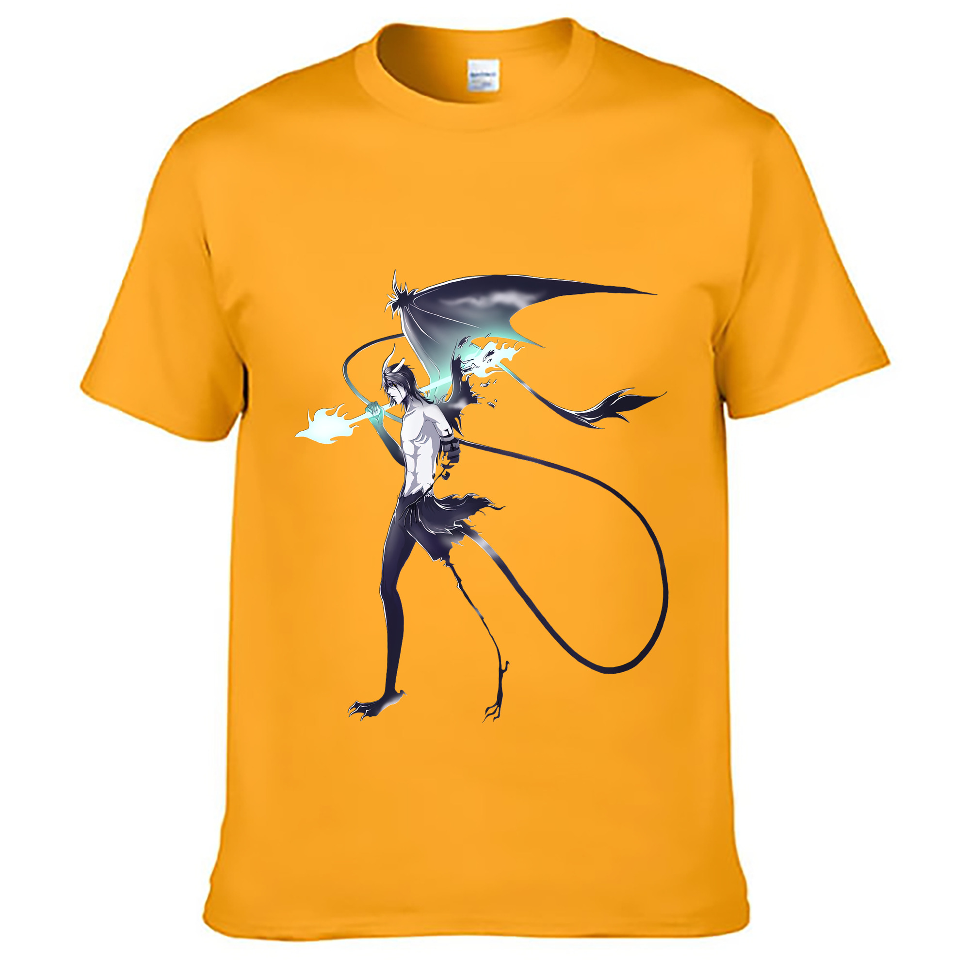 （画像用） ブリーチ ウルキオラ·シファー BLEACH Ulquiorra cifer 綿100％ メンズ半袖Tシャツ｜肌触りやわらか＆通気性