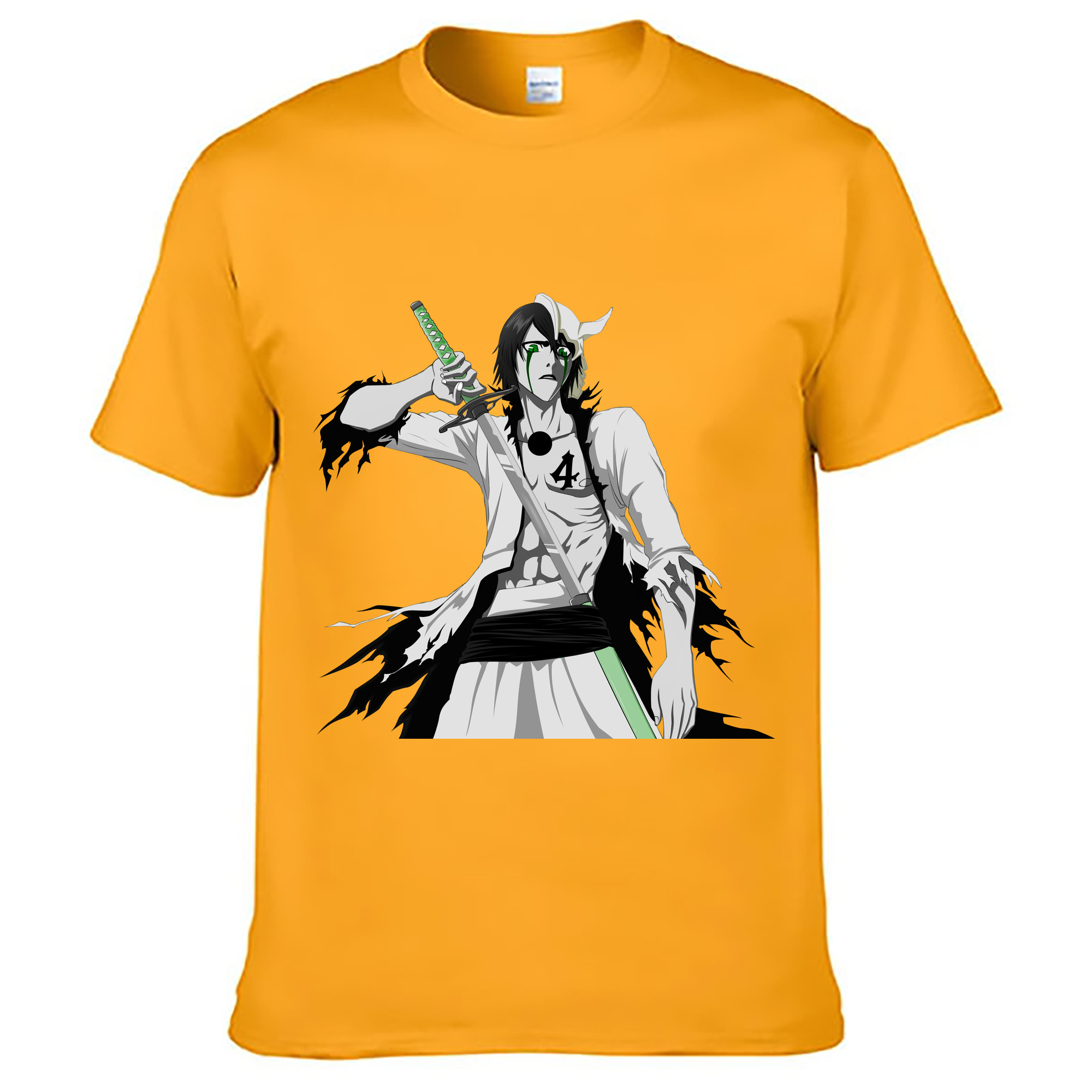 （画像用） ブリーチ ウルキオラ·シファー BLEACH Ulquiorra cifer 綿100％ メンズ半袖Tシャツ｜肌触りやわらか＆通気性