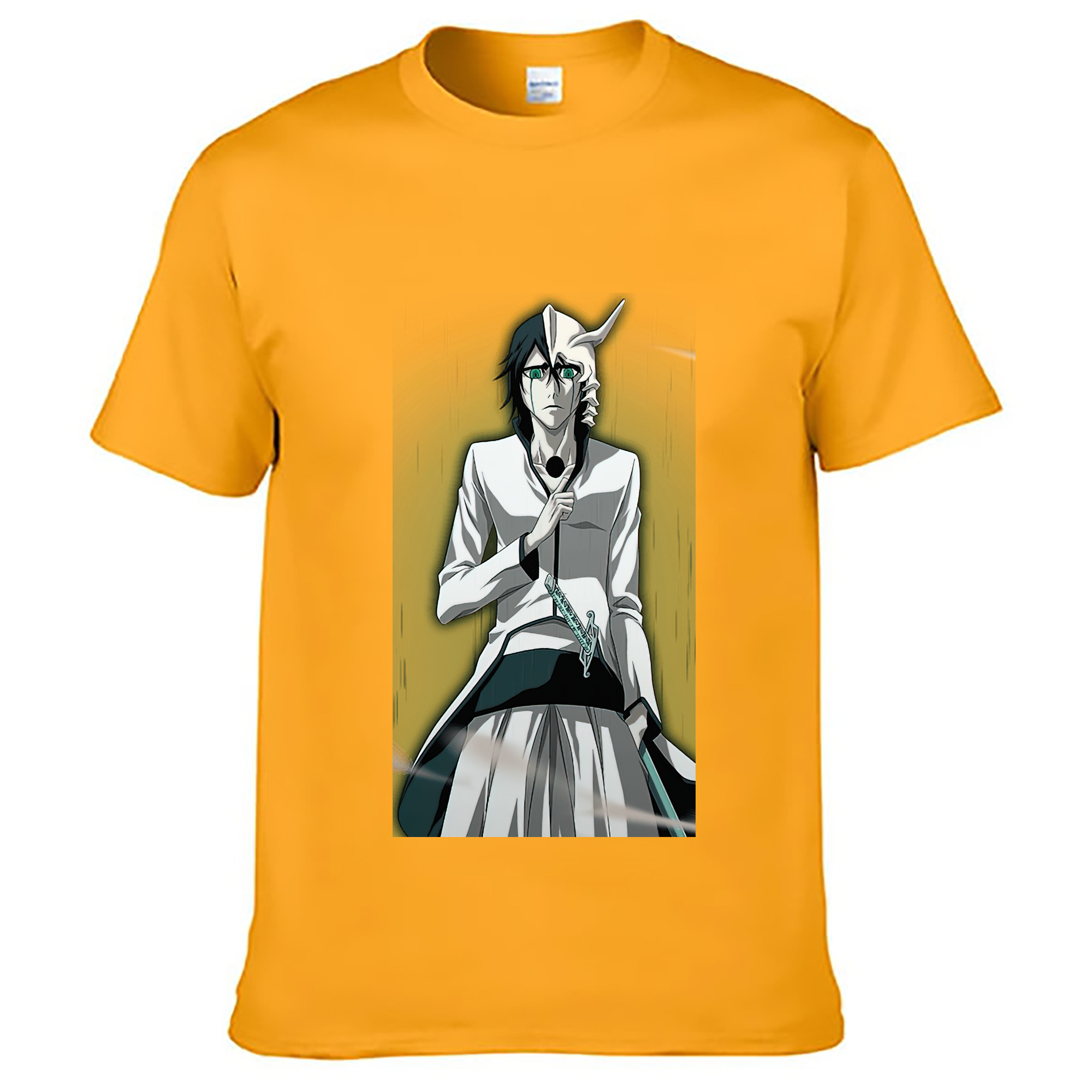 （画像用） ブリーチ ウルキオラ·シファー BLEACH Ulquiorra cifer 綿100％ メンズ半袖Tシャツ｜肌触りやわらか＆通気性