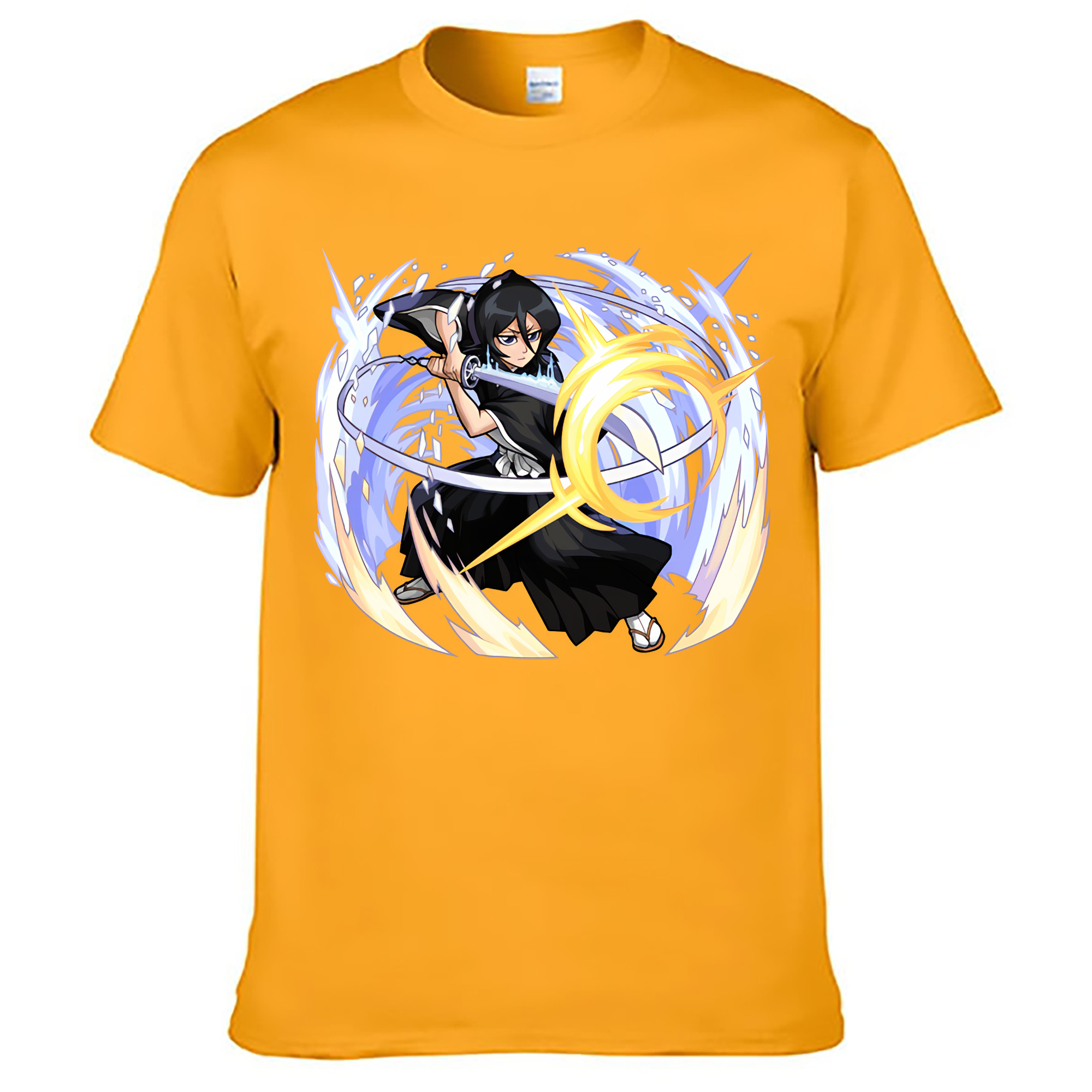 （画像用） ブリーチ 朽木ルキア BLEACH Kuchiki Rukia 綿100％ メンズ半袖Tシャツ｜肌触りやわらか＆通気性