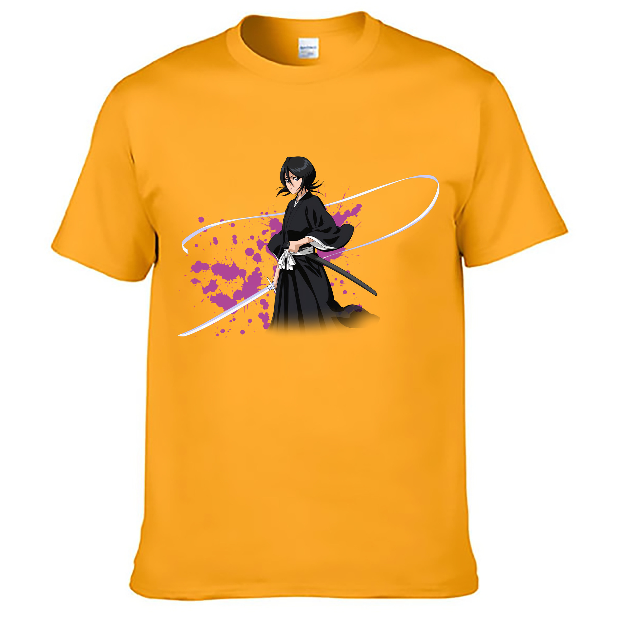 （画像用） ブリーチ 朽木ルキア BLEACH Kuchiki Rukia 綿100％ メンズ半袖Tシャツ｜肌触りやわらか＆通気性