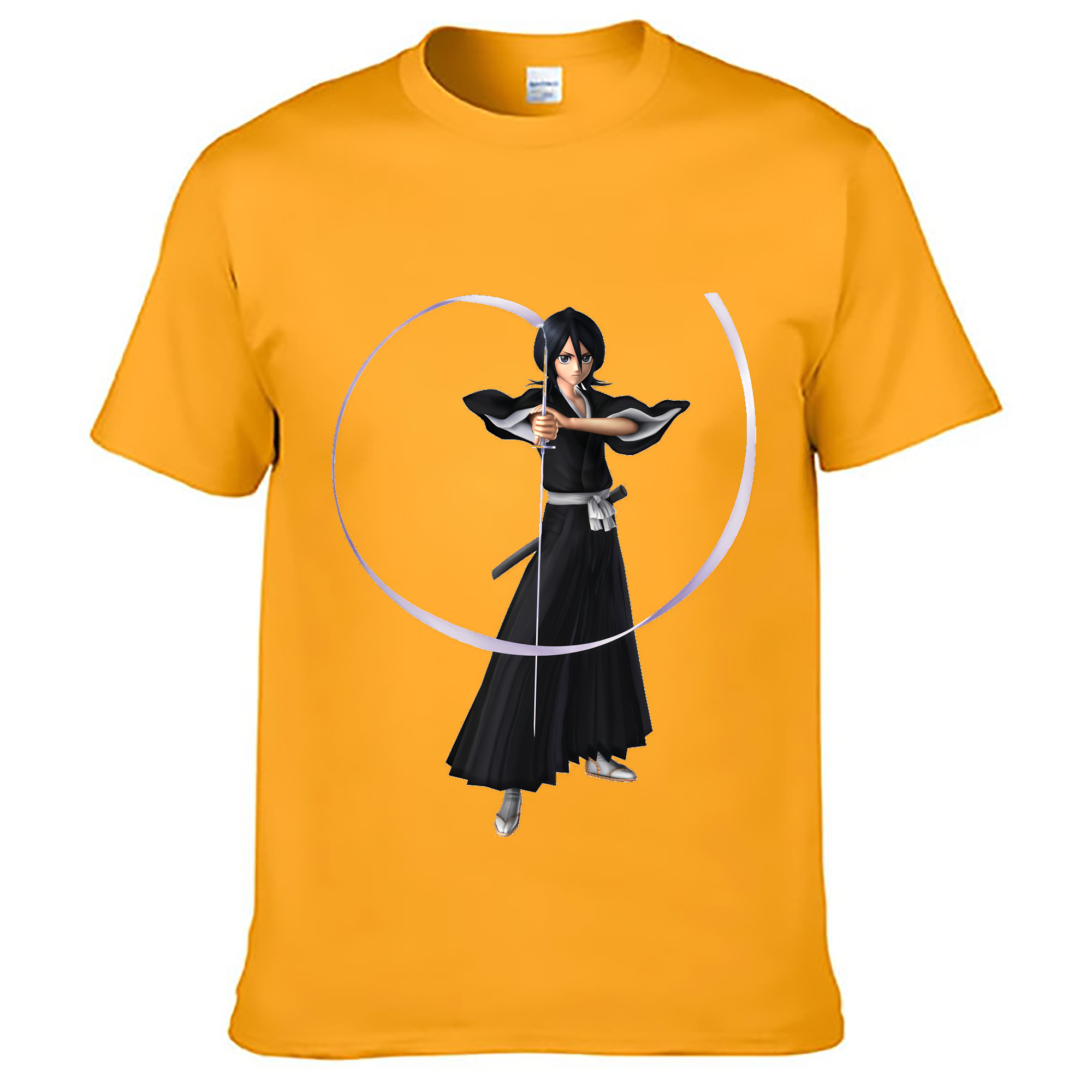 （画像用） ブリーチ 朽木ルキア BLEACH Kuchiki Rukia 綿100％ メンズ半袖Tシャツ｜肌触りやわらか＆通気性