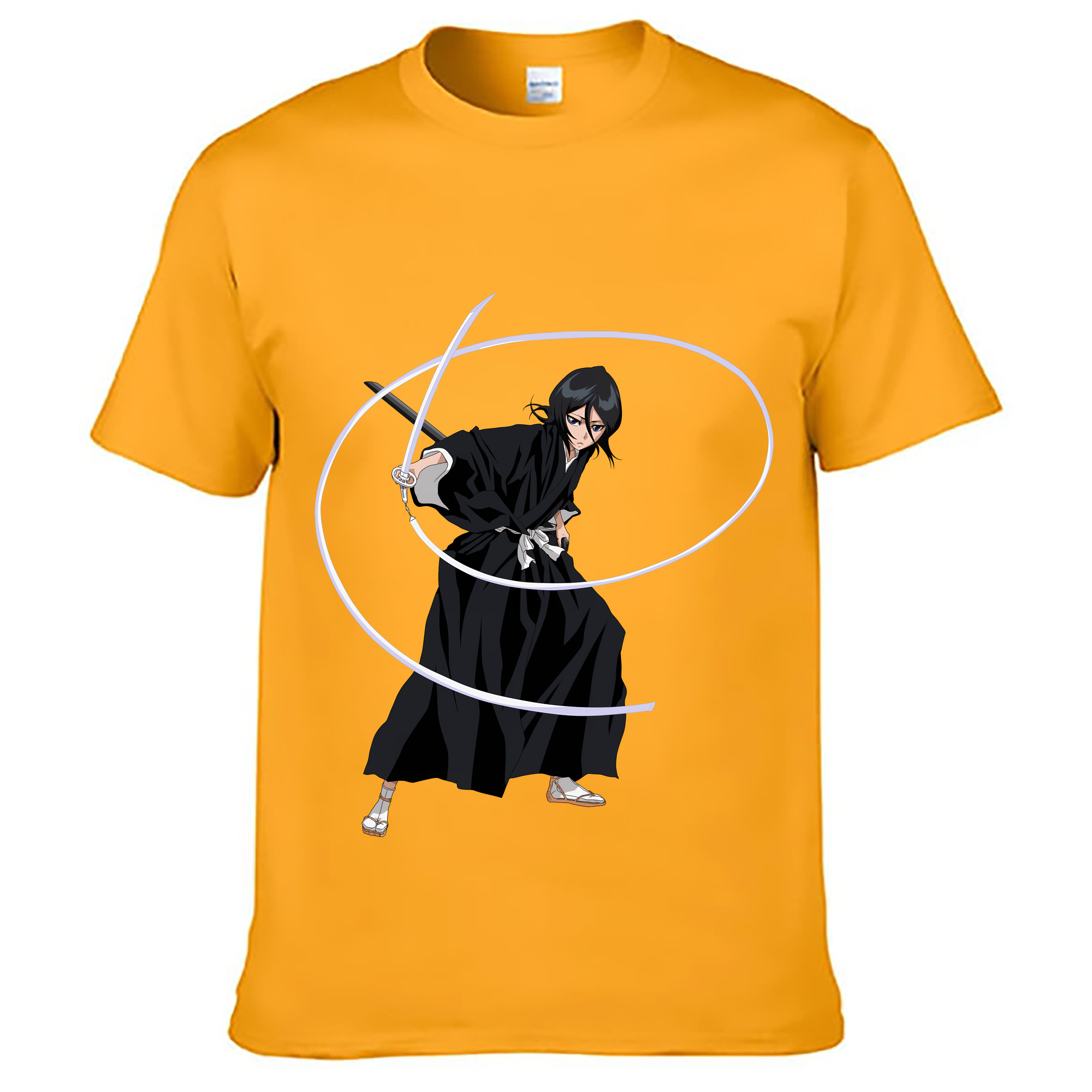 （画像用） ブリーチ 朽木ルキア BLEACH Kuchiki Rukia 綿100％ メンズ半袖Tシャツ｜肌触りやわらか＆通気性