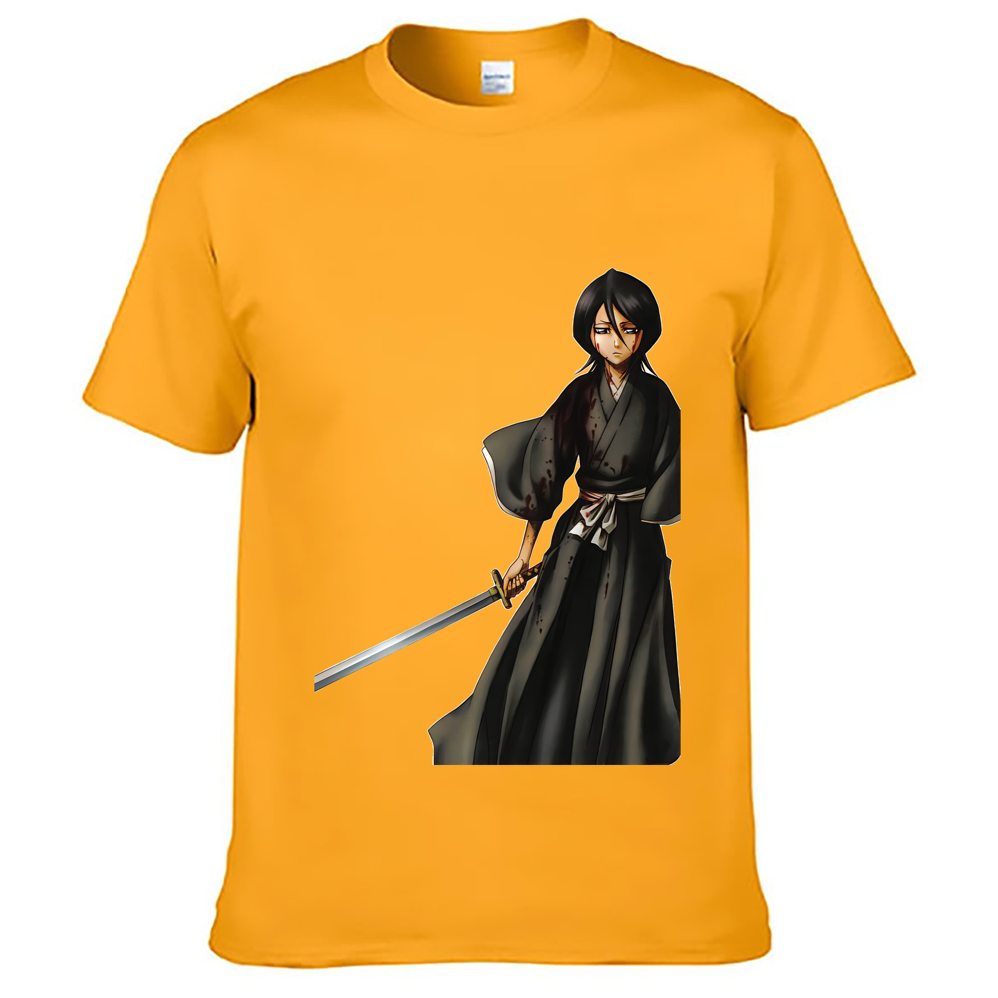 （画像用） ブリーチ 朽木ルキア BLEACH Kuchiki Rukia 綿100％ メンズ半袖Tシャツ｜肌触りやわらか＆通気性