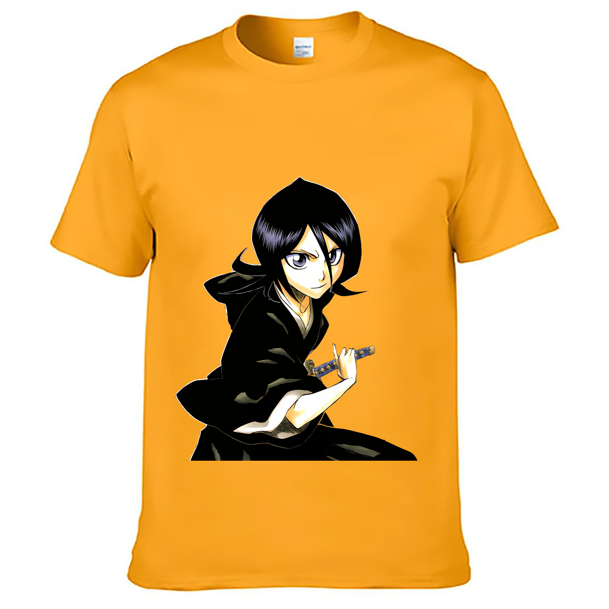 （画像用） ブリーチ 朽木ルキア BLEACH Kuchiki Rukia 綿100％ メンズ半袖Tシャツ｜肌触りやわらか＆通気性