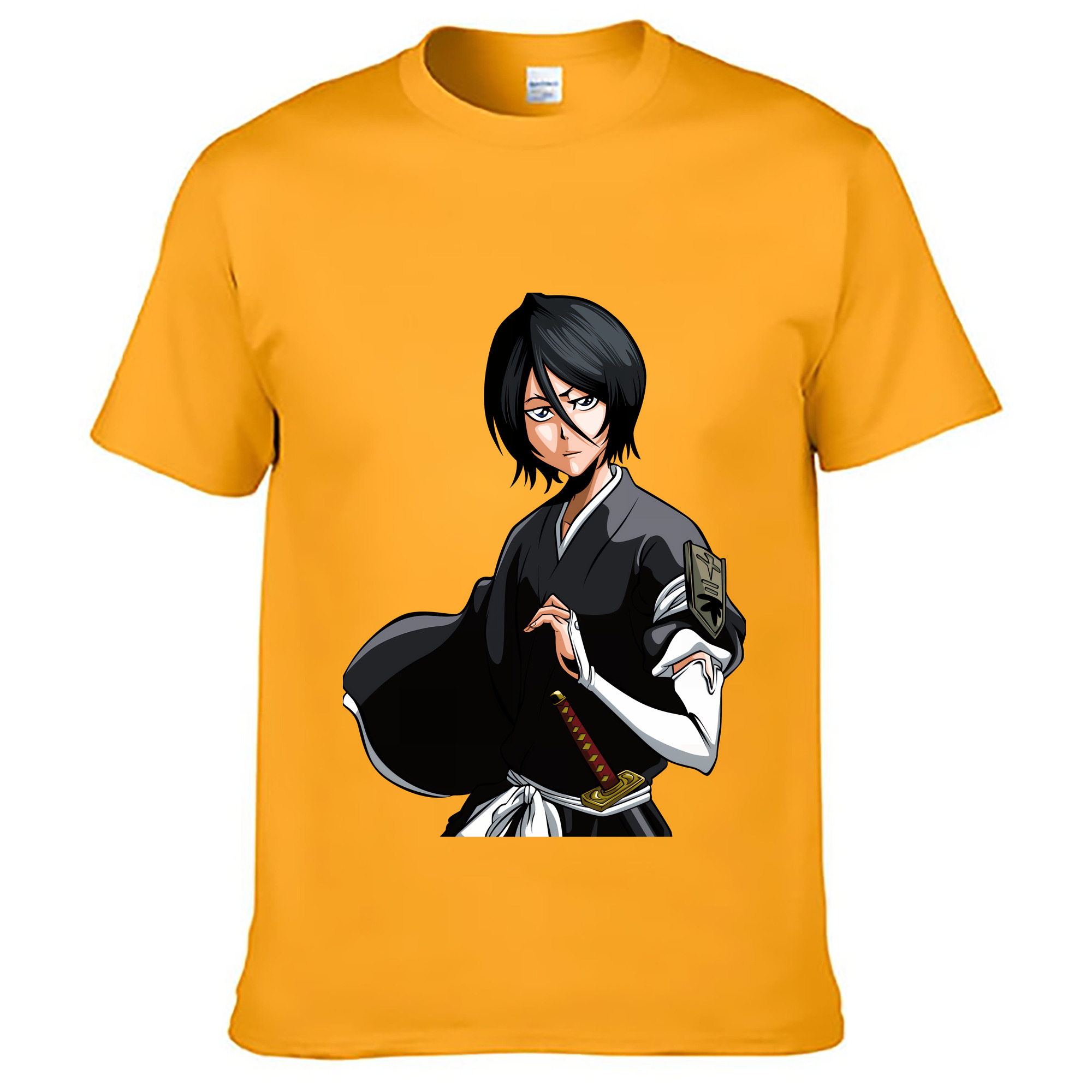（画像用） ブリーチ 朽木ルキア BLEACH Kuchiki Rukia 綿100％ メンズ半袖Tシャツ｜肌触りやわらか＆通気性