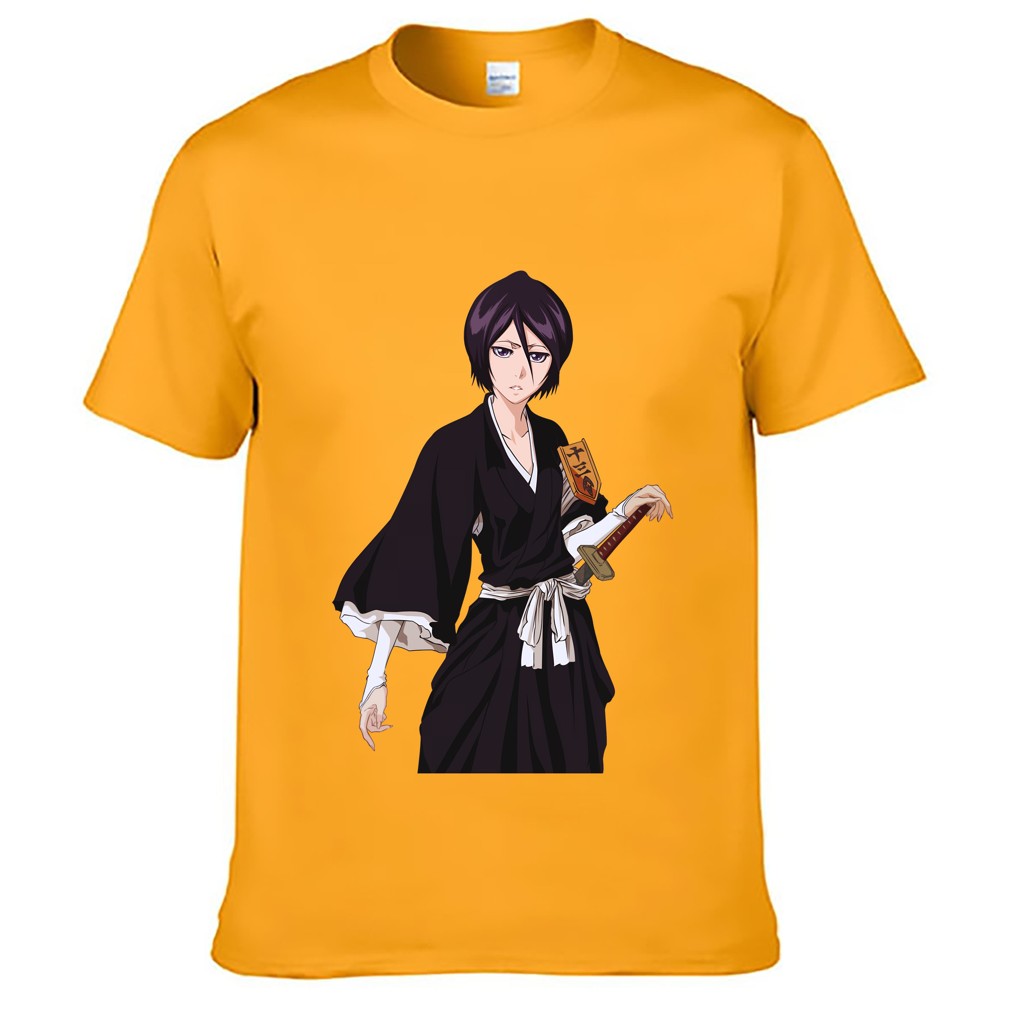 （画像用） ブリーチ 朽木ルキア BLEACH Kuchiki Rukia 綿100％ メンズ半袖Tシャツ｜肌触りやわらか＆通気性