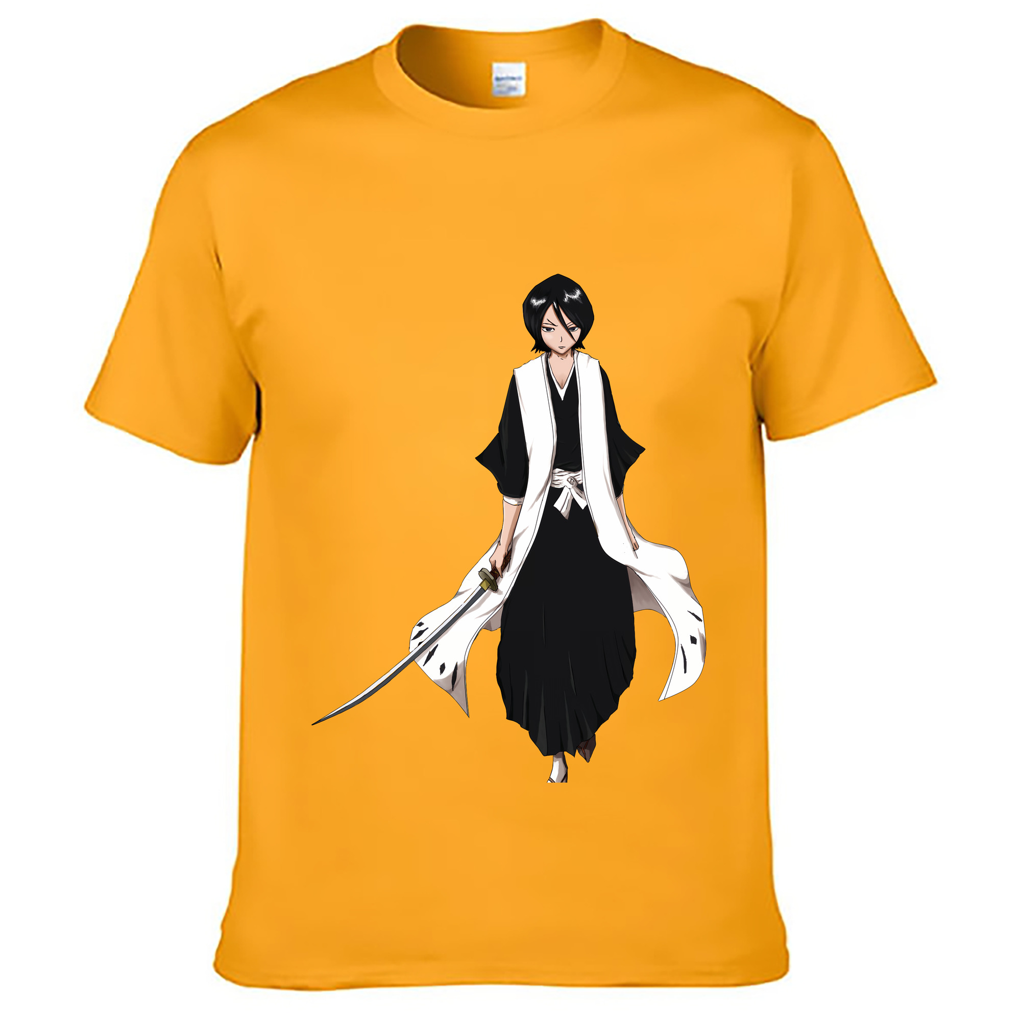 （画像用） ブリーチ 朽木ルキア BLEACH Kuchiki Rukia 綿100％ メンズ半袖Tシャツ｜肌触りやわらか＆通気性