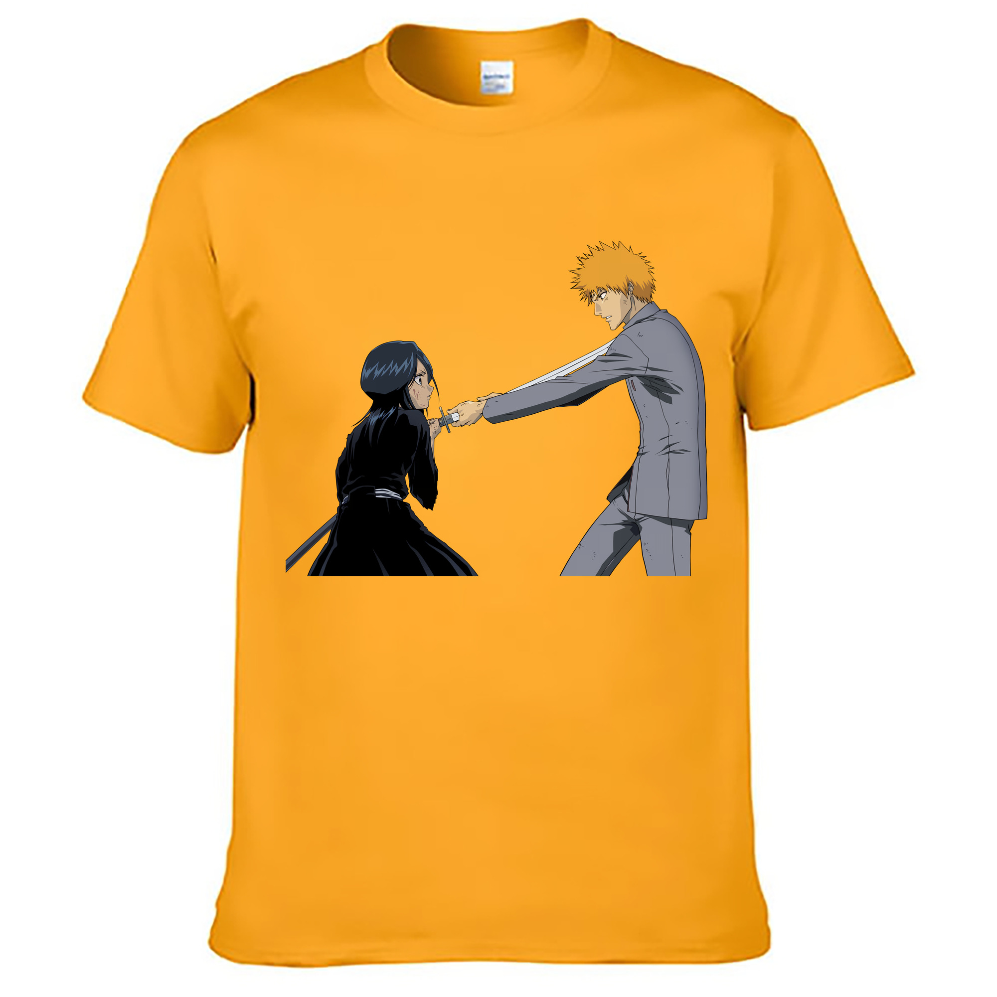（画像用） ブリーチ 朽木ルキア BLEACH Kuchiki Rukia 綿100％ メンズ半袖Tシャツ｜肌触りやわらか＆通気性