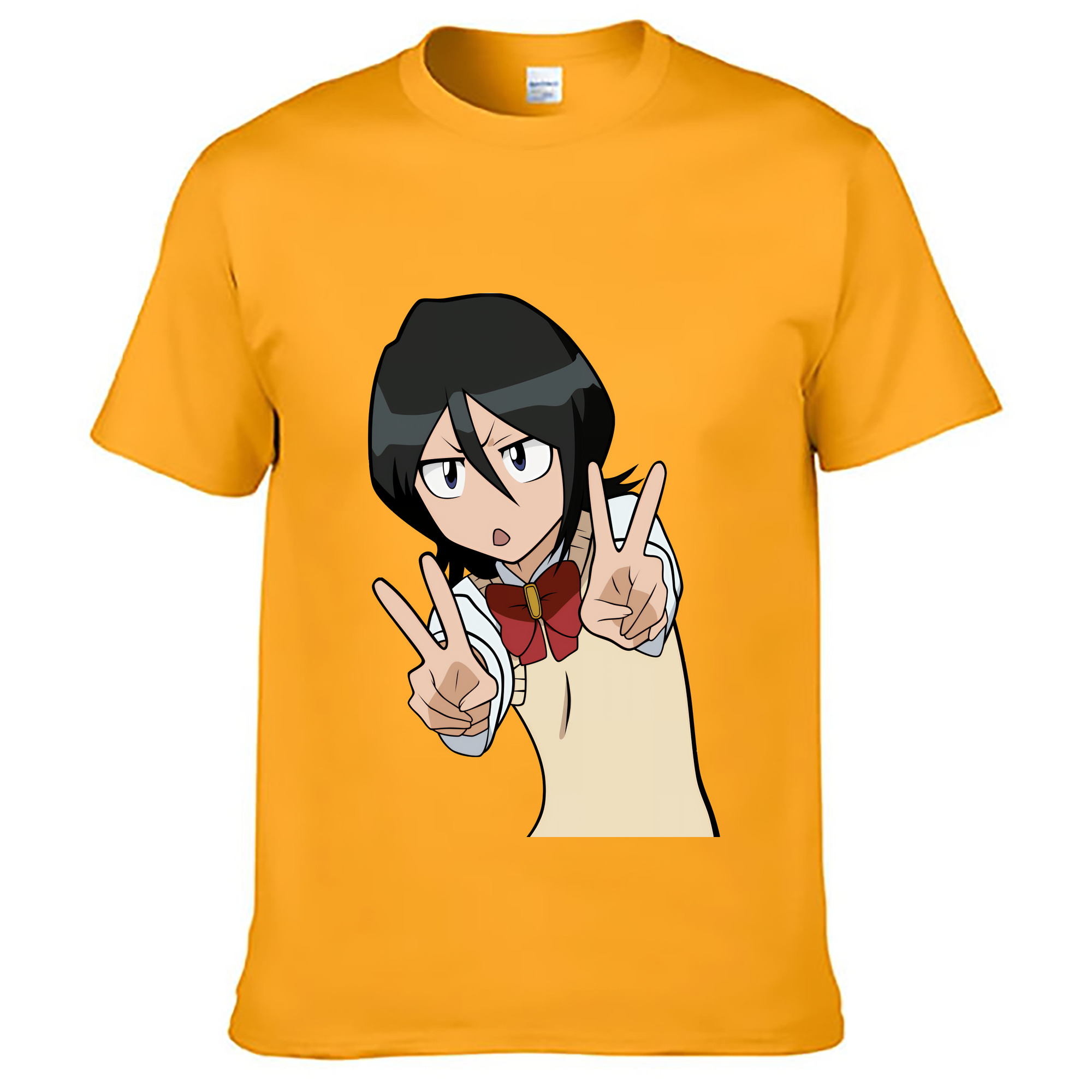 （画像用） ブリーチ 朽木ルキア BLEACH Kuchiki Rukia 綿100％ メンズ半袖Tシャツ｜肌触りやわらか＆通気性