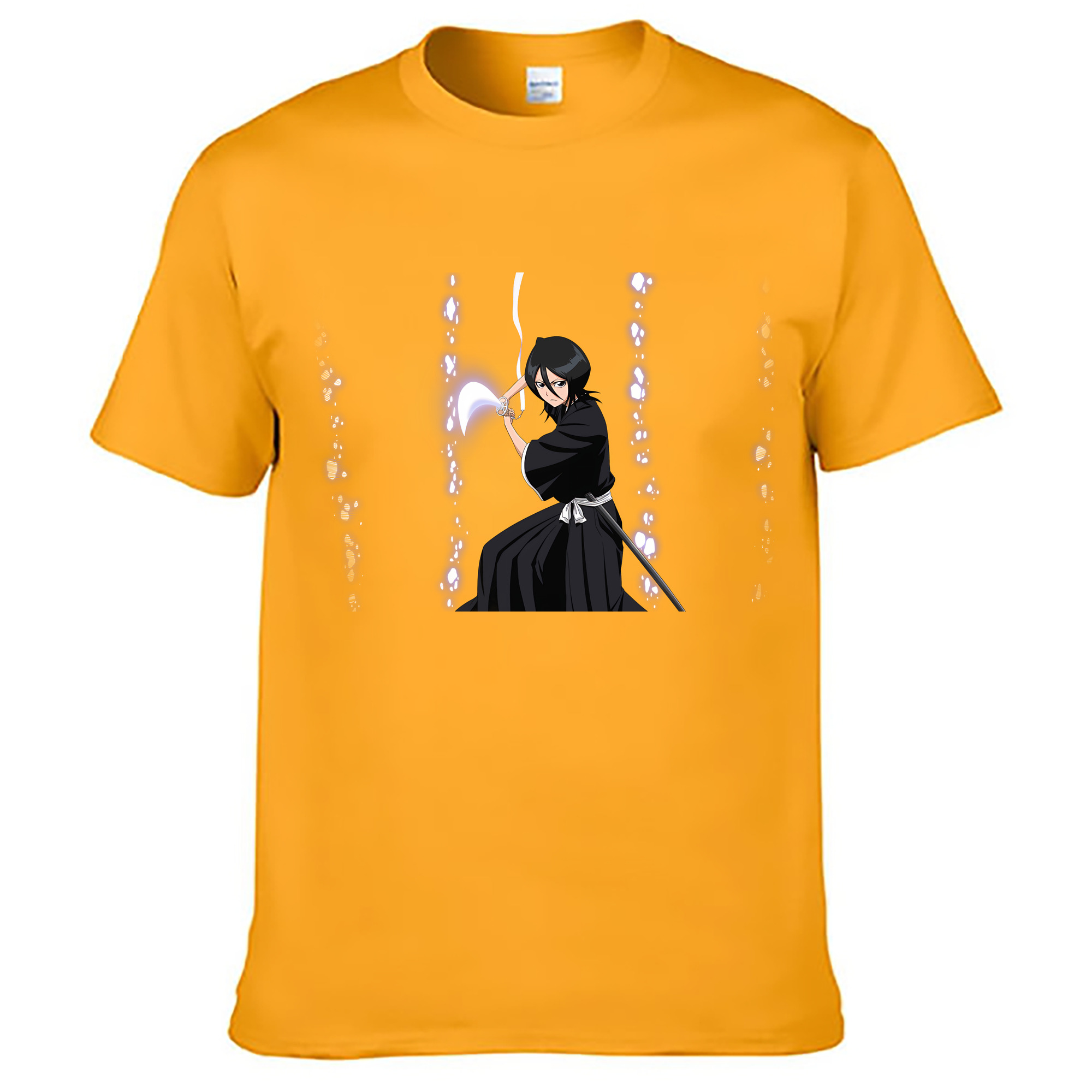 （画像用） ブリーチ 朽木ルキア BLEACH Kuchiki Rukia 綿100％ メンズ半袖Tシャツ｜肌触りやわらか＆通気性