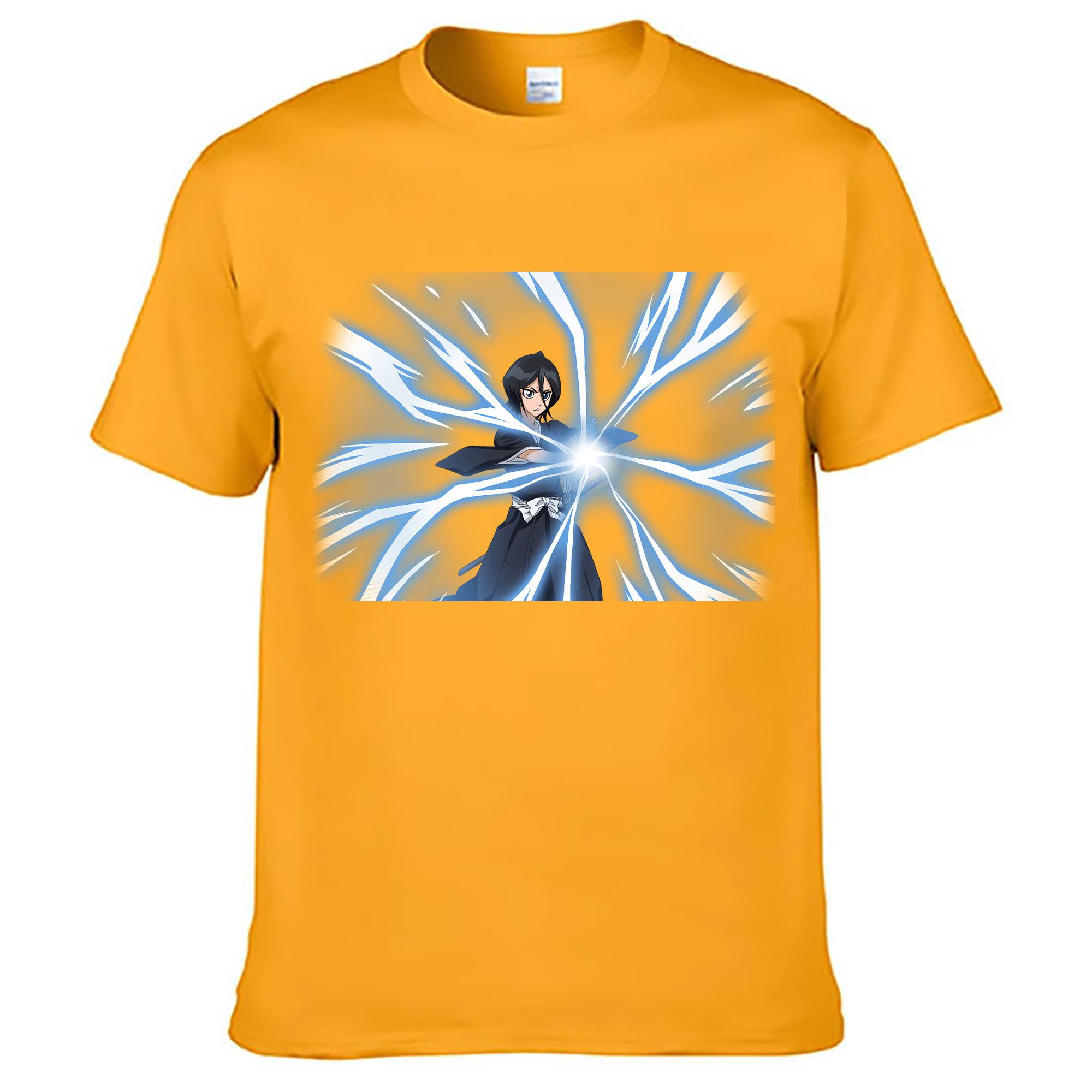 （画像用） ブリーチ 朽木ルキア BLEACH Kuchiki Rukia 綿100％ メンズ半袖Tシャツ｜肌触りやわらか＆通気性