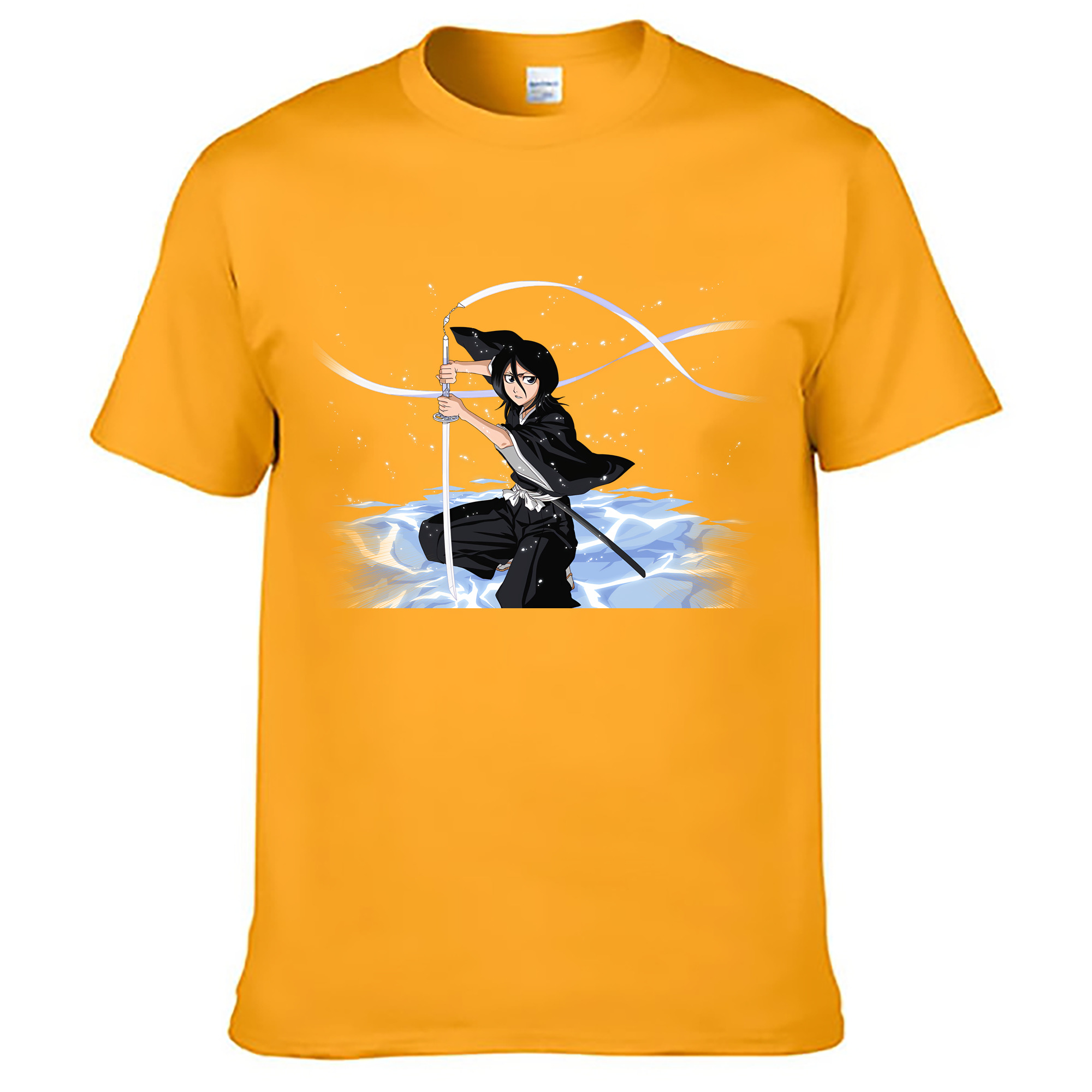 （画像用） ブリーチ 朽木ルキア BLEACH Kuchiki Rukia 綿100％ メンズ半袖Tシャツ｜肌触りやわらか＆通気性