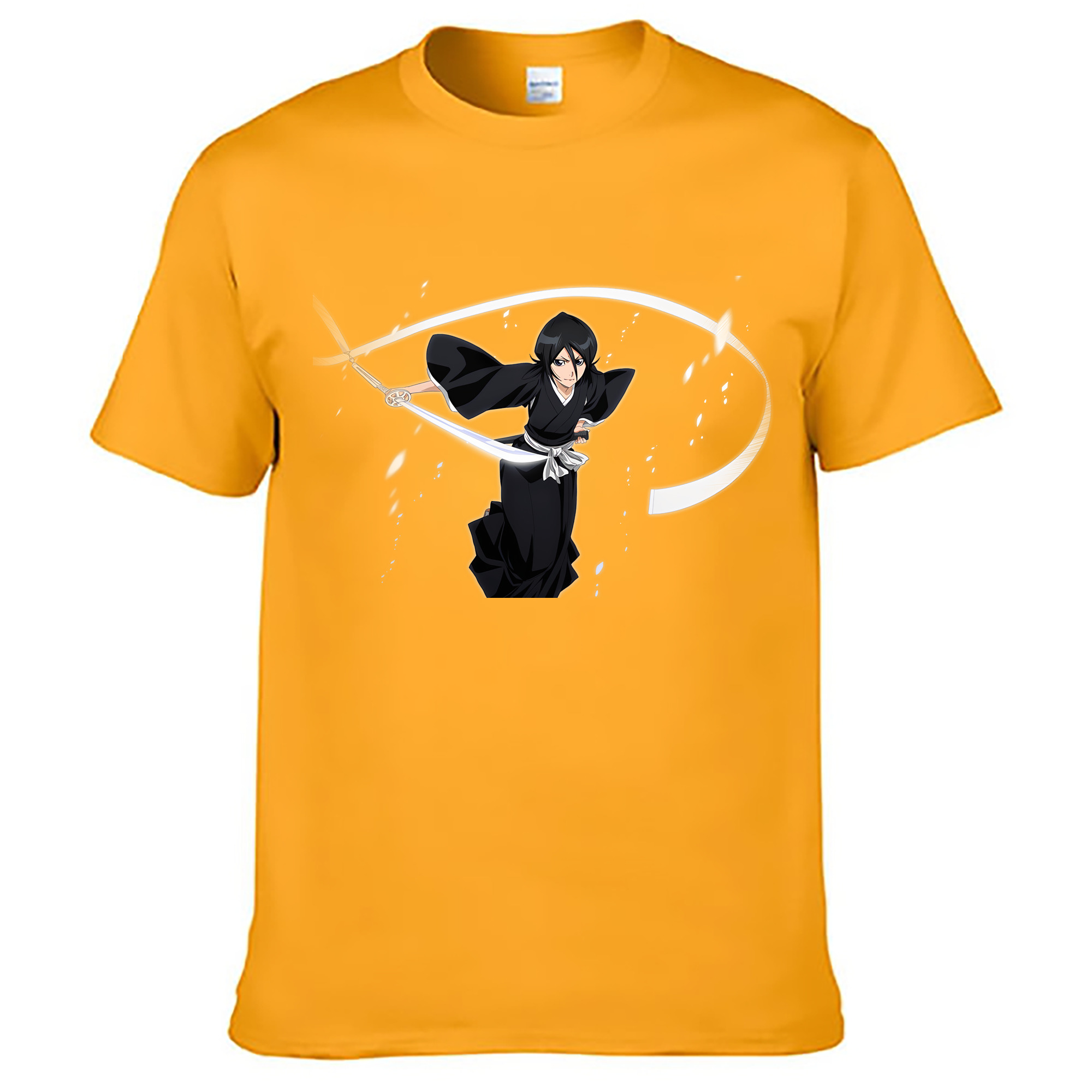 （画像用） ブリーチ 朽木ルキア BLEACH Kuchiki Rukia 綿100％ メンズ半袖Tシャツ｜肌触りやわらか＆通気性