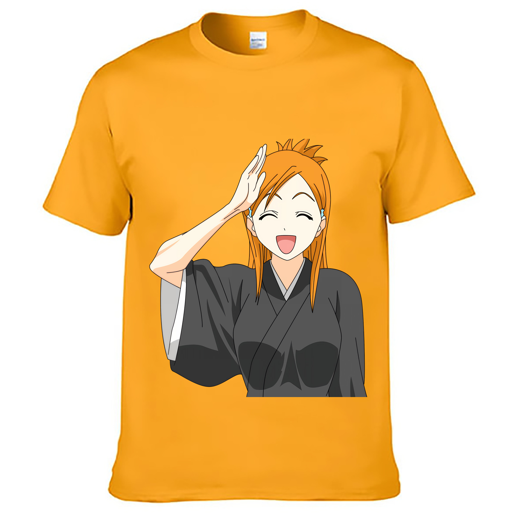 （画像用） ブリーチ 井上織姫（いのうえおりひめ） BLEACH Inoue Orihime 綿100％ メンズ半袖Tシャツ｜肌触りやわらか＆通気性