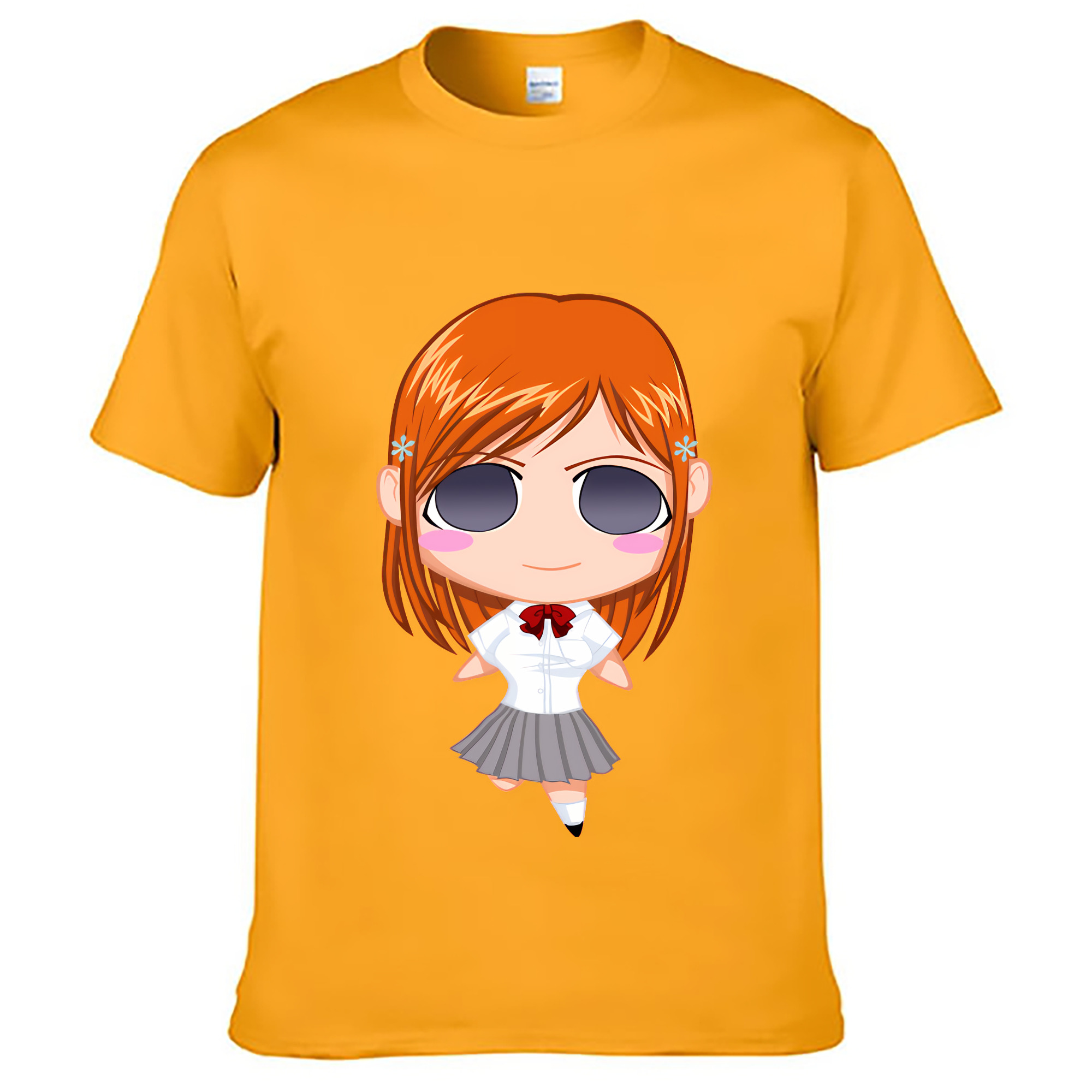 （画像用） ブリーチ 井上織姫（いのうえおりひめ） BLEACH Inoue Orihime 綿100％ メンズ半袖Tシャツ｜肌触りやわらか＆通気性