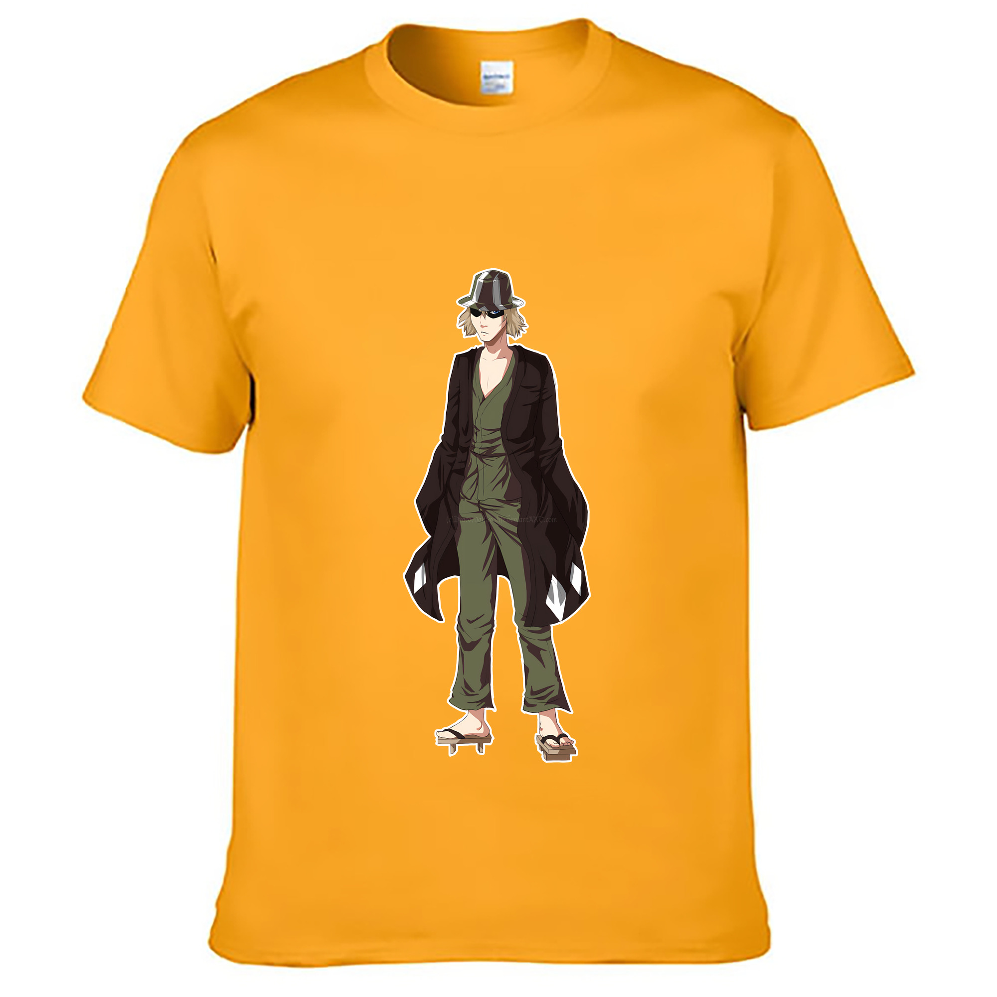 （画像用） "ブリーチ 浦原 喜助（うらはら きすけ） BLEACH Urahara Kisuke " 綿100％ メンズ半袖Tシャツ｜肌触りやわらか＆通気性