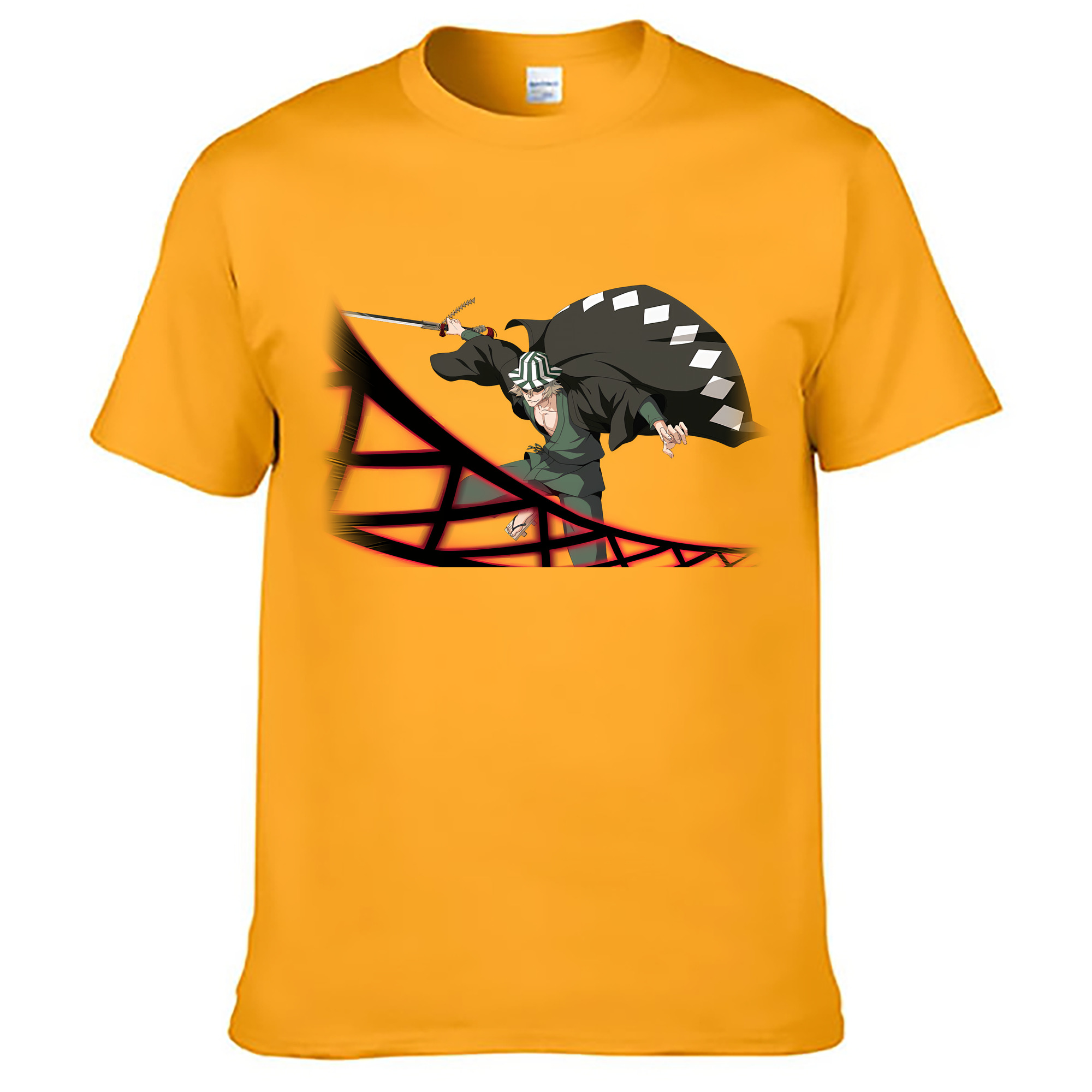 （画像用） "ブリーチ 浦原 喜助（うらはら きすけ） BLEACH Urahara Kisuke " 綿100％ メンズ半袖Tシャツ｜肌触りやわらか＆通気性