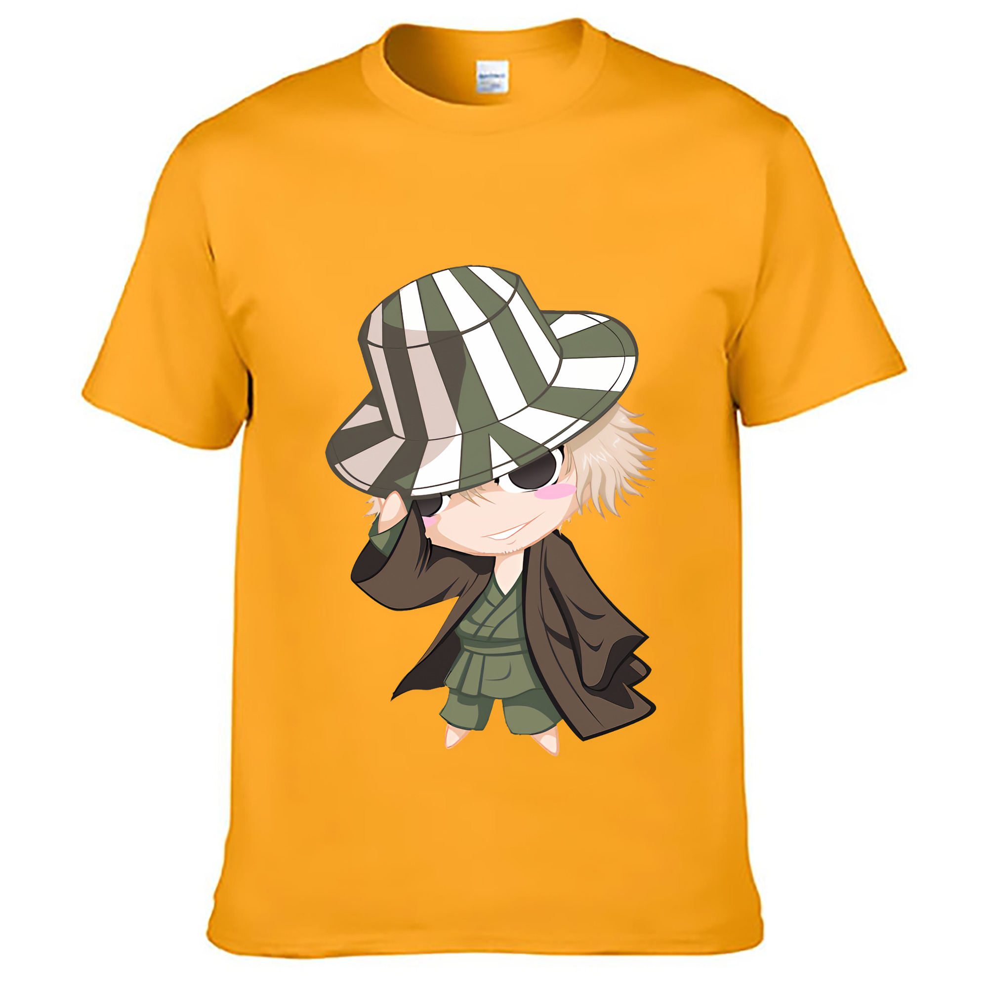 （画像用） "ブリーチ 浦原 喜助（うらはら きすけ） BLEACH Urahara Kisuke " 綿100％ メンズ半袖Tシャツ｜肌触りやわらか＆通気性