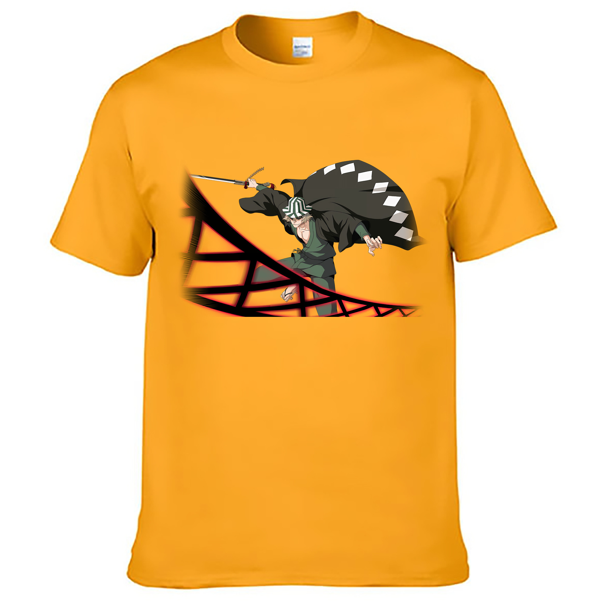 （画像用） "ブリーチ 浦原 喜助（うらはら きすけ） BLEACH Urahara Kisuke " 綿100％ メンズ半袖Tシャツ｜肌触りやわらか＆通気性