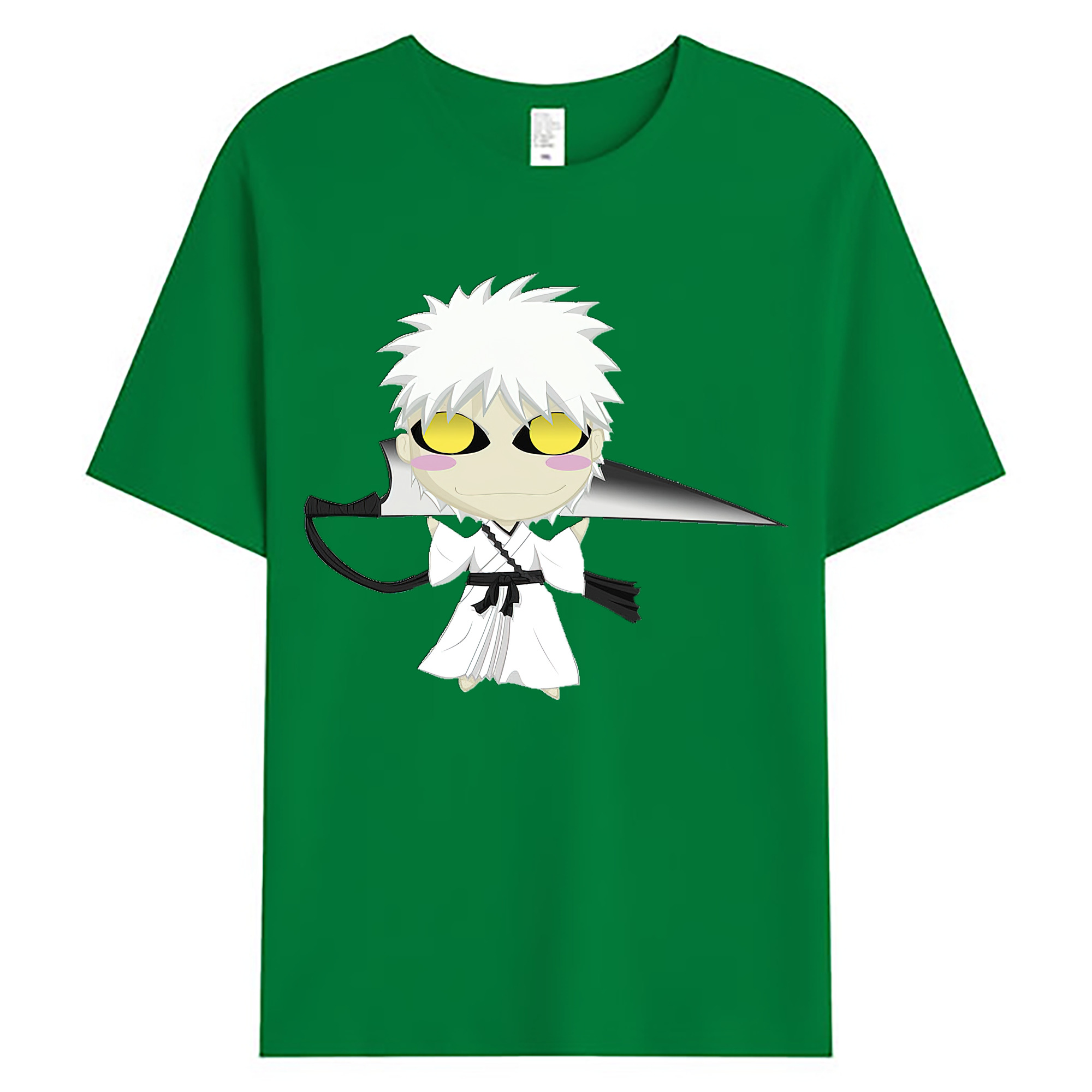 （画像用） ブリーチ 黒崎一護（くろさき いちご）BLEACH Kurosaki Ichigo 綿100％ メンズ半袖Tシャツ｜肌触りやわらか＆通気性