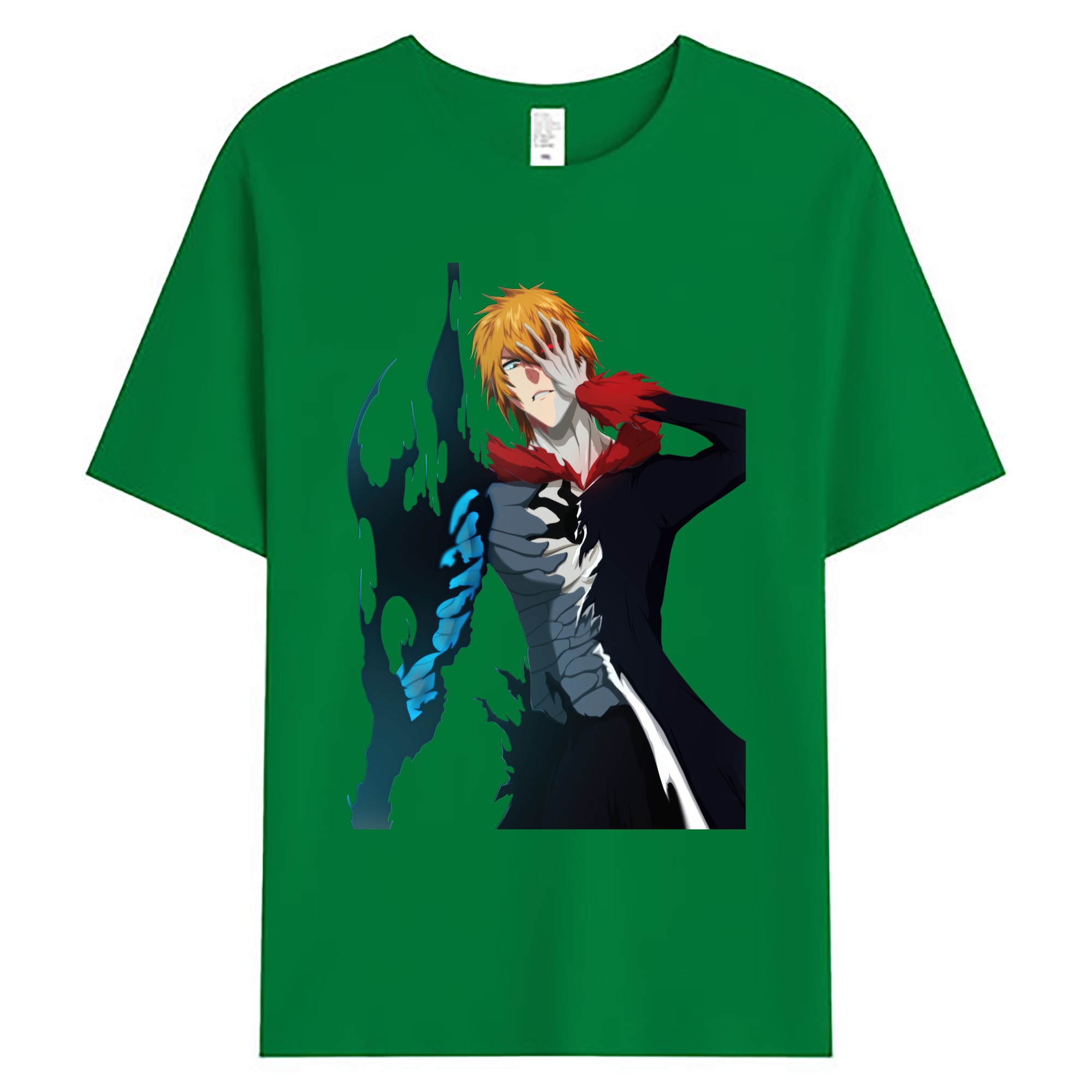 （画像用） ブリーチ 黒崎一護（くろさき いちご）BLEACH Kurosaki Ichigo 綿100％ メンズ半袖Tシャツ｜肌触りやわらか＆通気性