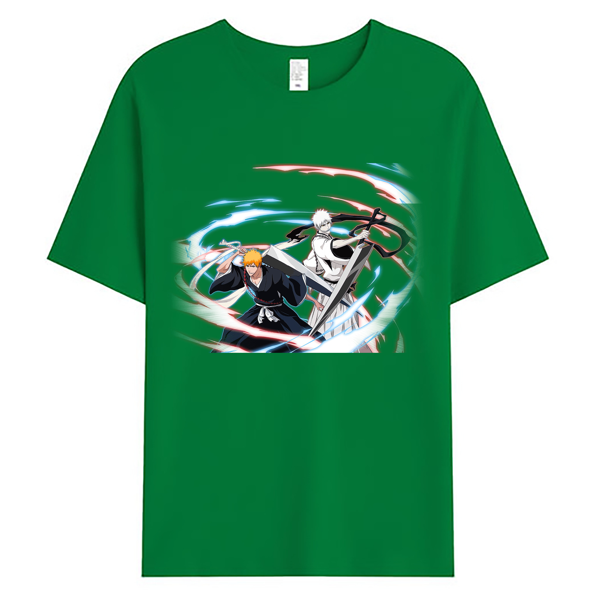 （画像用） ブリーチ 黒崎一護（くろさき いちご）BLEACH Kurosaki Ichigo 綿100％ メンズ半袖Tシャツ｜肌触りやわらか＆通気性