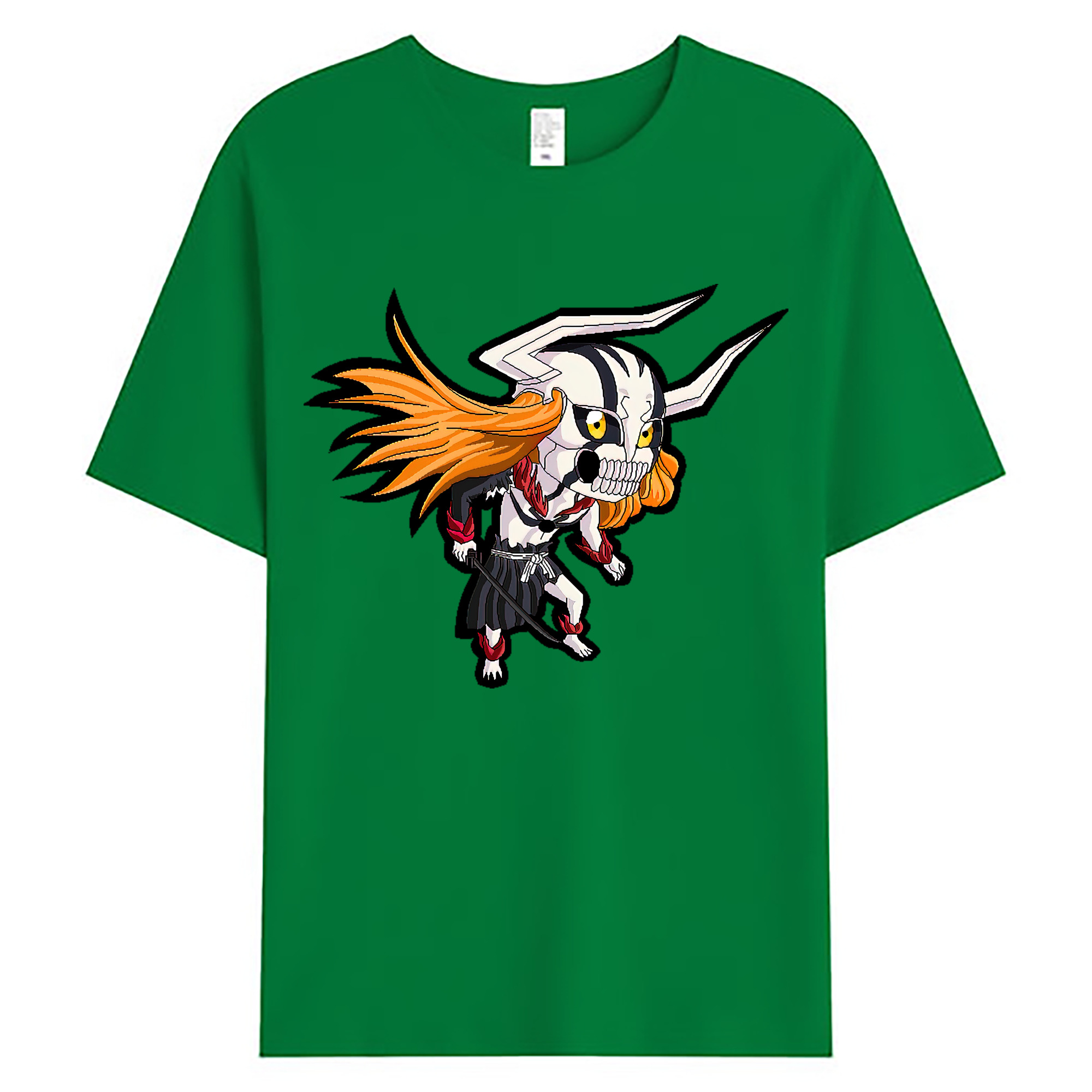 （画像用） ブリーチ 黒崎一護（くろさき いちご）BLEACH Kurosaki Ichigo 綿100％ メンズ半袖Tシャツ｜肌触りやわらか＆通気性
