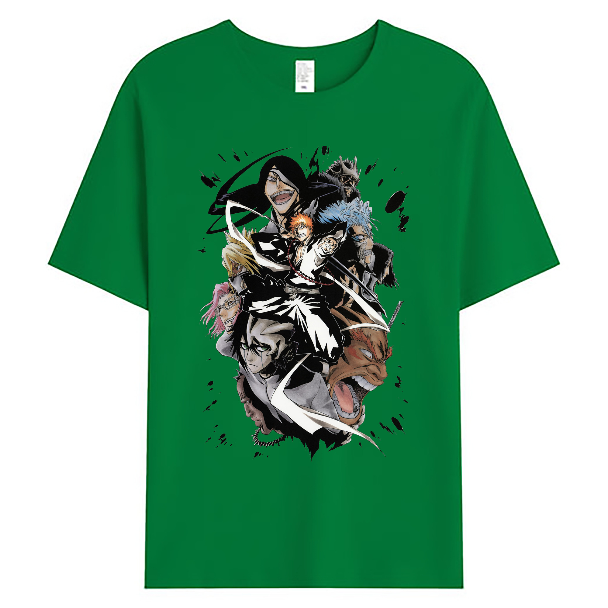 （画像用） ブリーチ 黒崎一護（くろさき いちご）BLEACH Kurosaki Ichigo 綿100％ メンズ半袖Tシャツ｜肌触りやわらか＆通気性