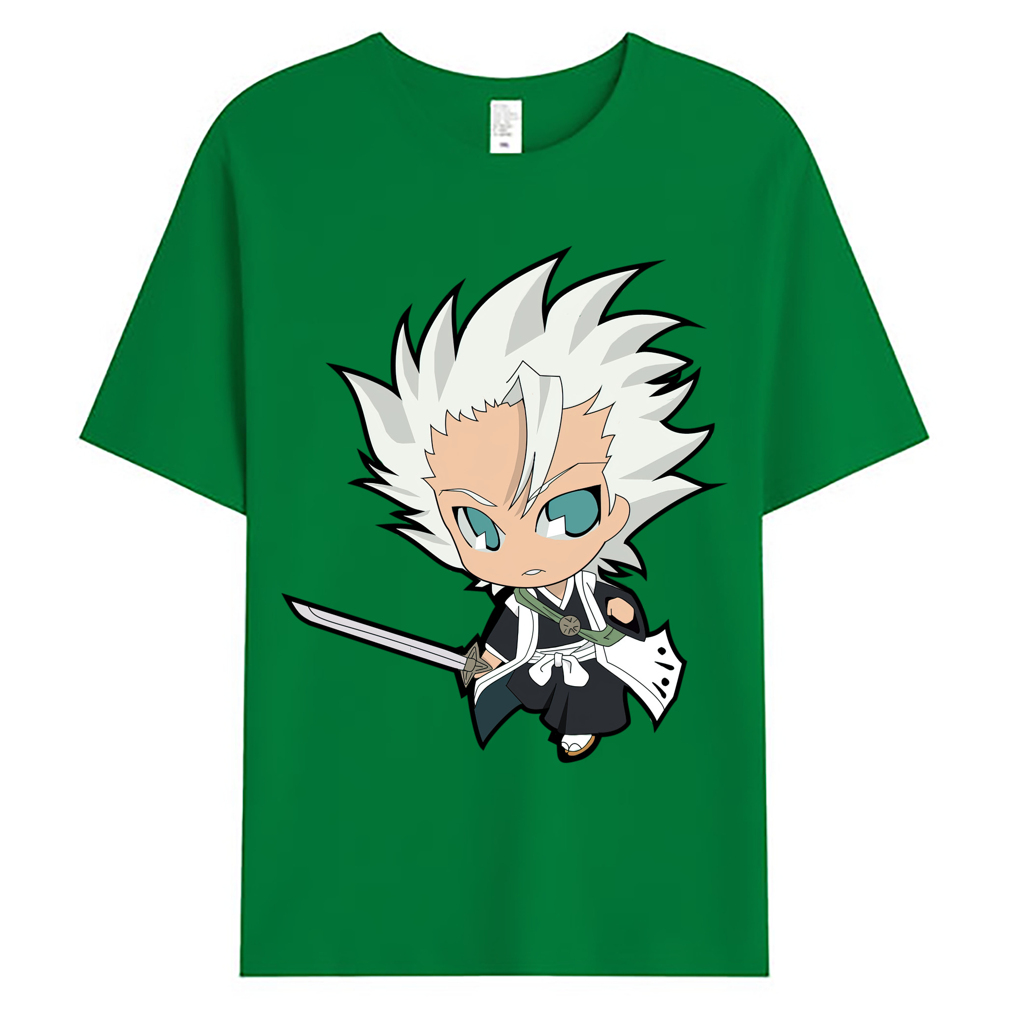 （画像用） ブリーチ 日番谷冬獅郎（ひつがや とうしろう） BLEACH Hitsugaya Toushirou 綿100％ メンズ半袖Tシャツ｜肌触りやわらか＆通気性