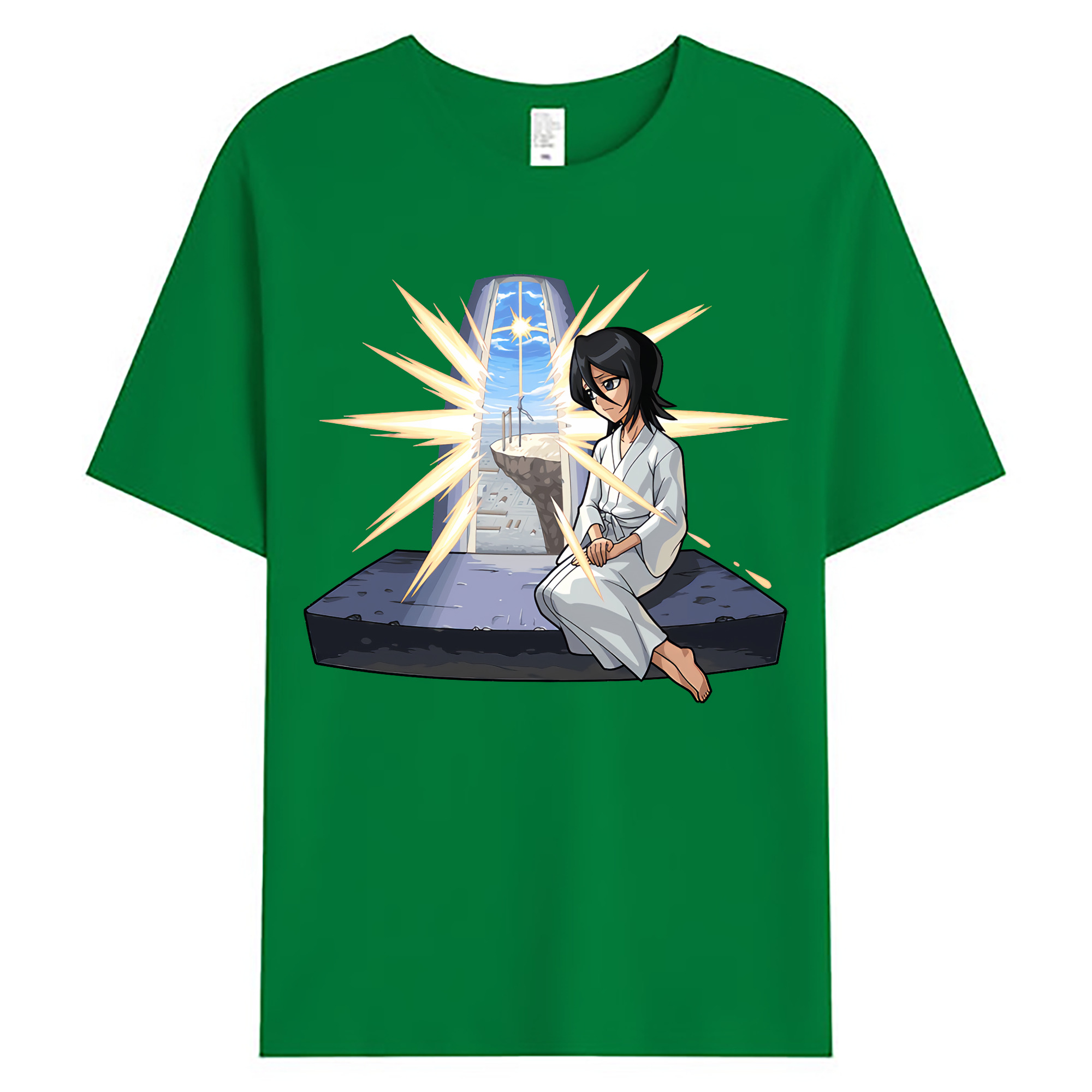 （画像用） ブリーチ 朽木ルキア BLEACH Kuchiki Rukia 綿100％ メンズ半袖Tシャツ｜肌触りやわらか＆通気性