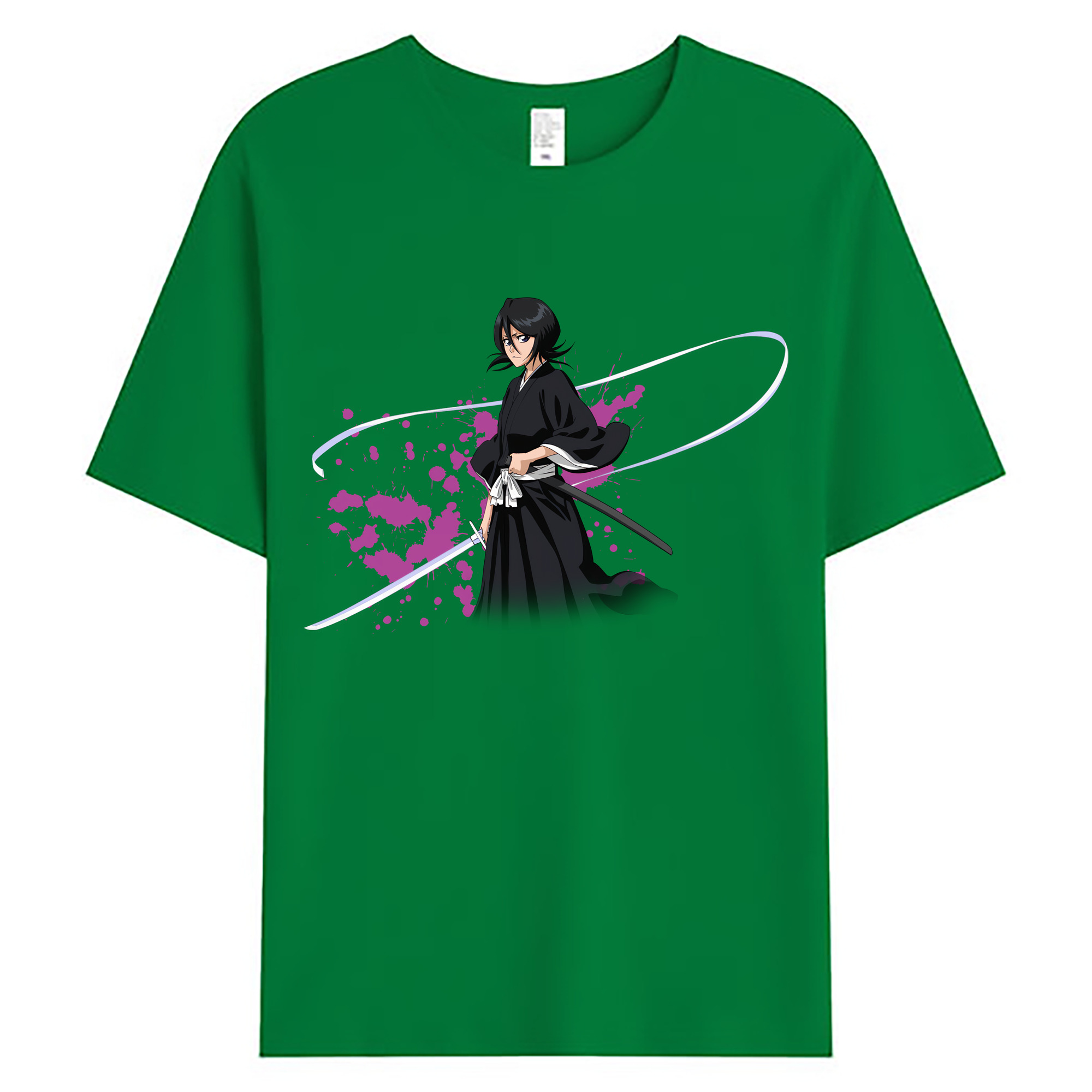 （画像用） ブリーチ 朽木ルキア BLEACH Kuchiki Rukia 綿100％ メンズ半袖Tシャツ｜肌触りやわらか＆通気性