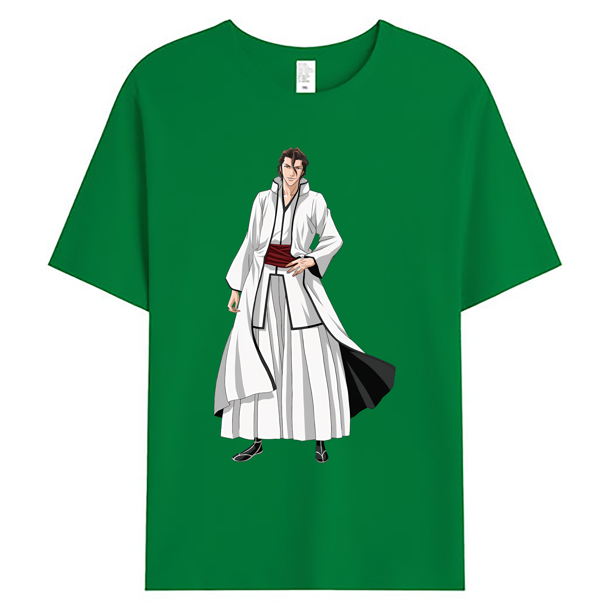 （画像用） ブリーチ 藍染 惣右介（あいぜん そうすけ） BLEACH Aizen Sousuke 綿100％ メンズ半袖Tシャツ｜肌触りやわらか＆通気性