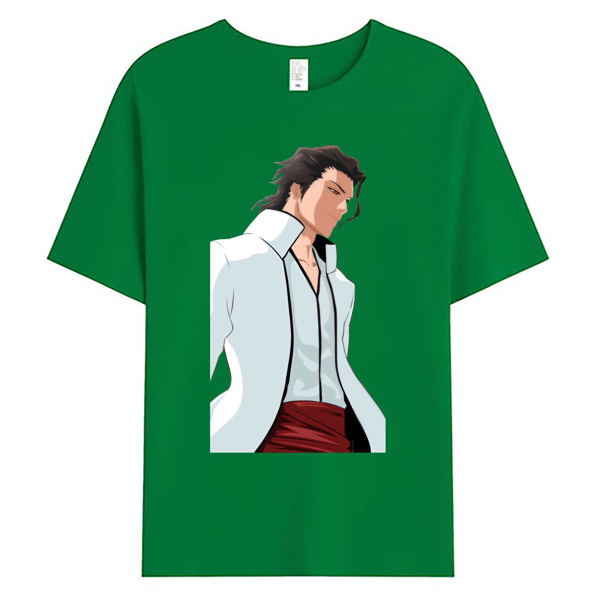 （画像用） ブリーチ 藍染 惣右介（あいぜん そうすけ） BLEACH Aizen Sousuke 綿100％ メンズ半袖Tシャツ｜肌触りやわらか＆通気性