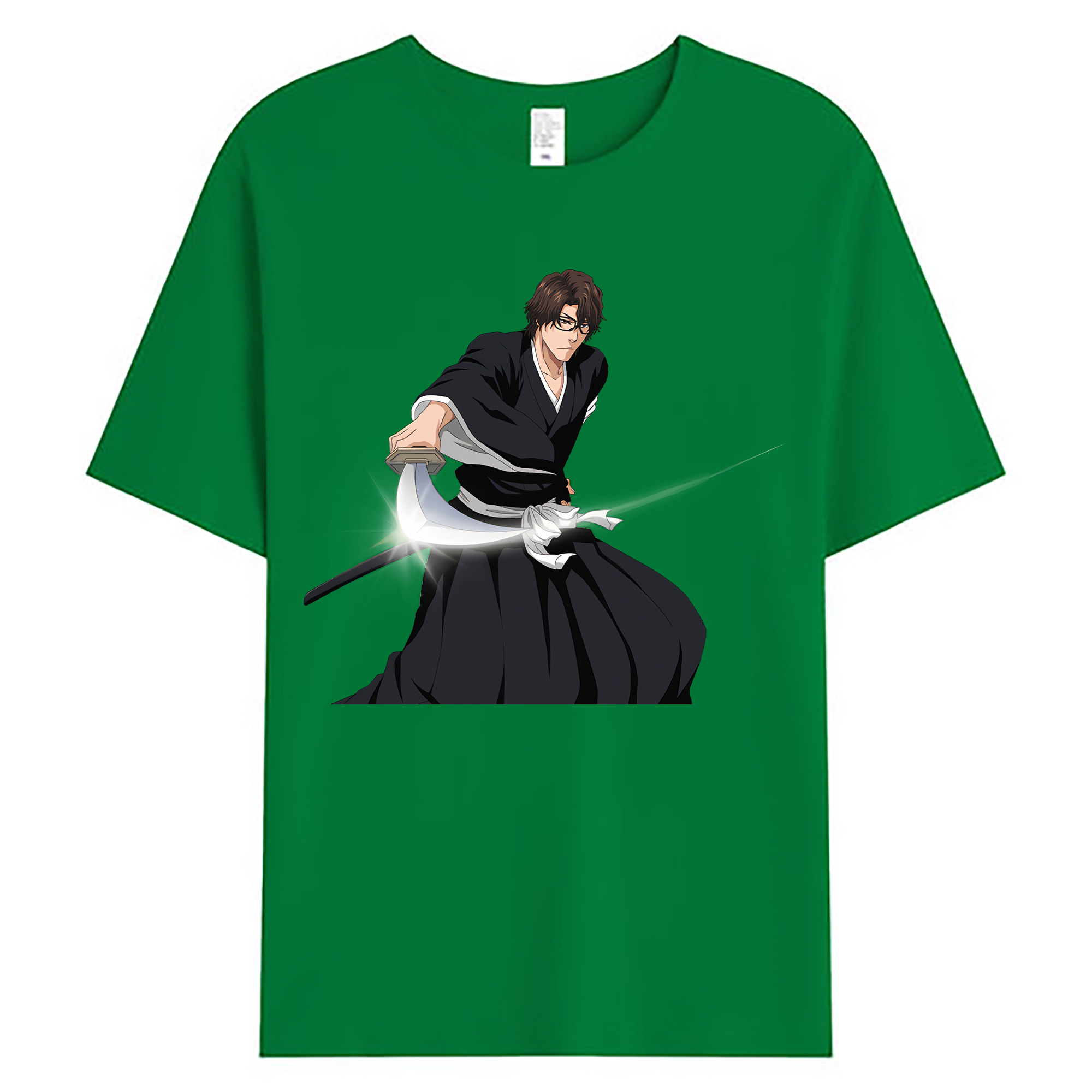 （画像用） ブリーチ 藍染 惣右介（あいぜん そうすけ） BLEACH Aizen Sousuke 綿100％ メンズ半袖Tシャツ｜肌触りやわらか＆通気性