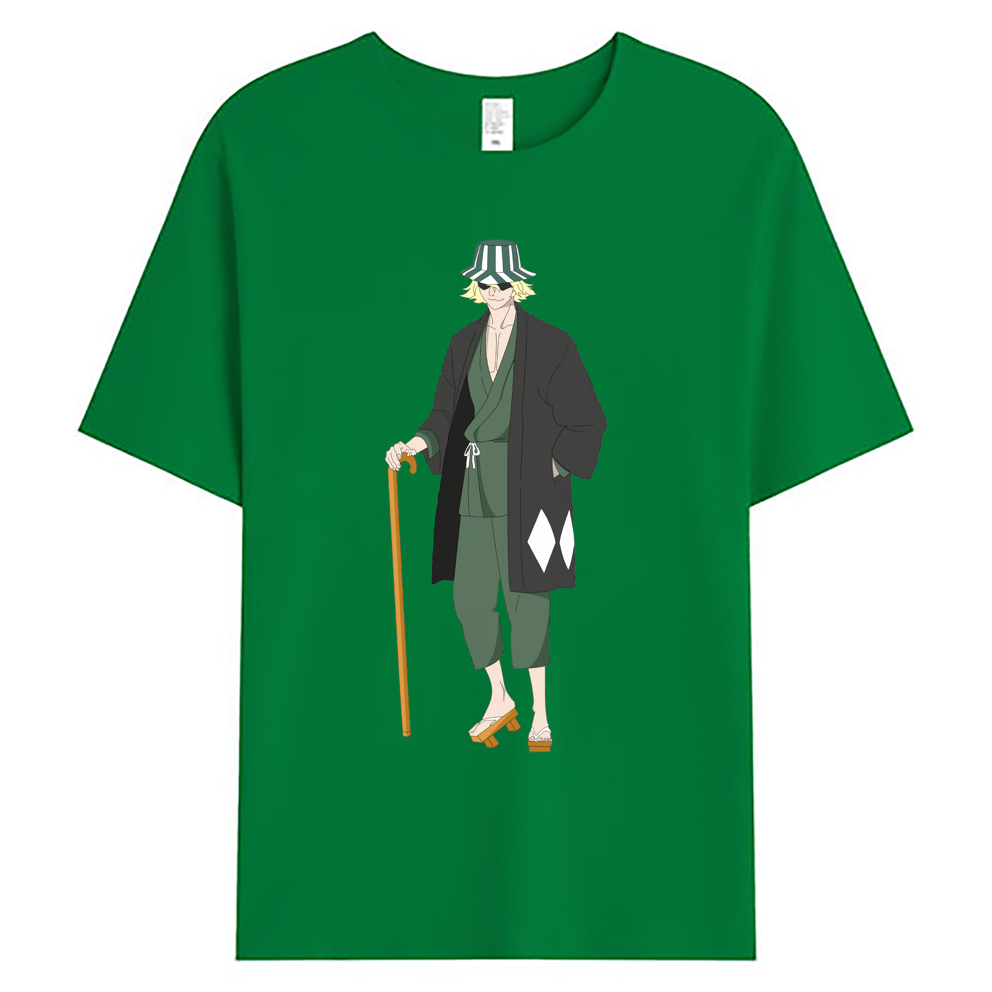 （画像用） "ブリーチ 浦原 喜助（うらはら きすけ） BLEACH Urahara Kisuke " 綿100％ メンズ半袖Tシャツ｜肌触りやわらか＆通気性
