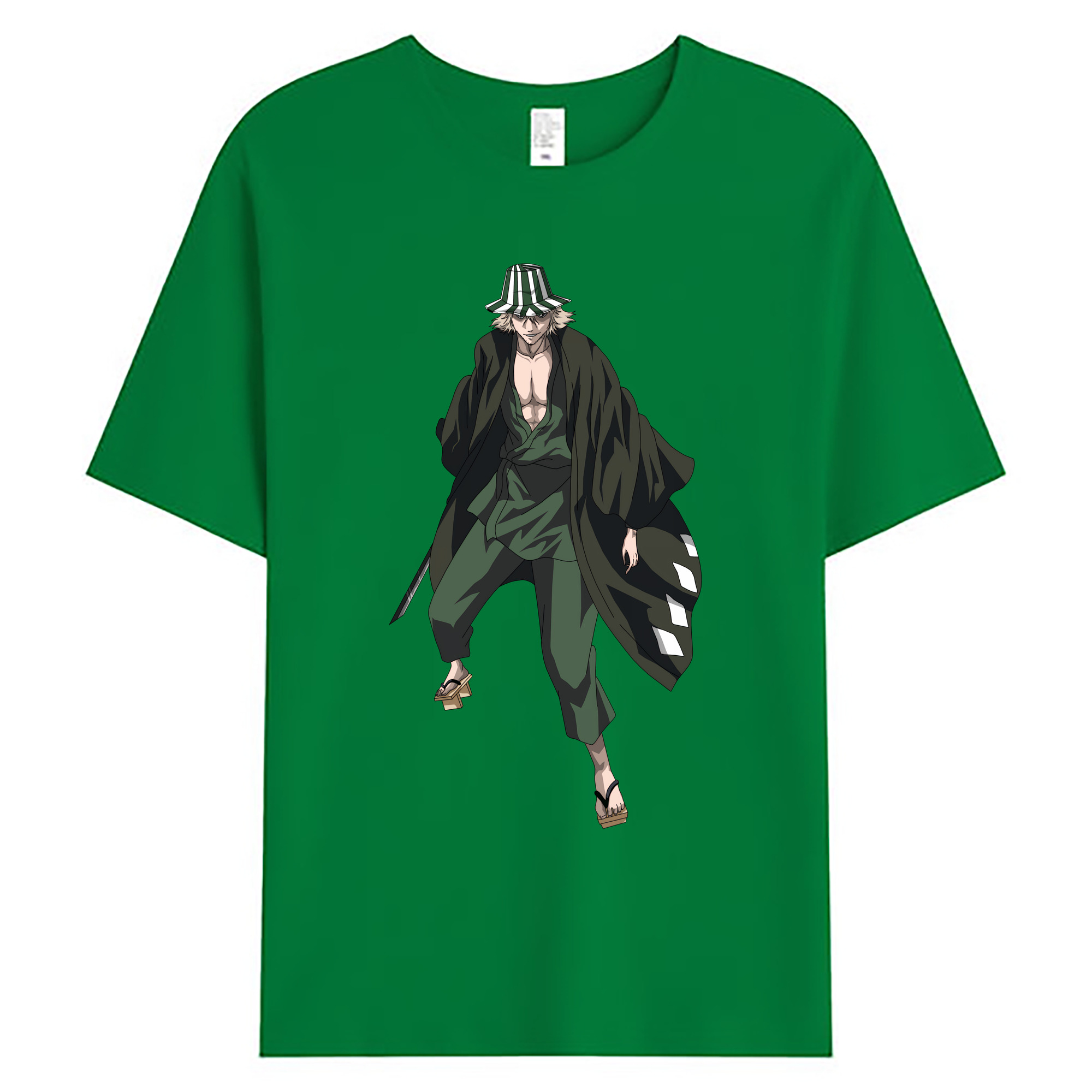 （画像用） "ブリーチ 浦原 喜助（うらはら きすけ） BLEACH Urahara Kisuke " 綿100％ メンズ半袖Tシャツ｜肌触りやわらか＆通気性