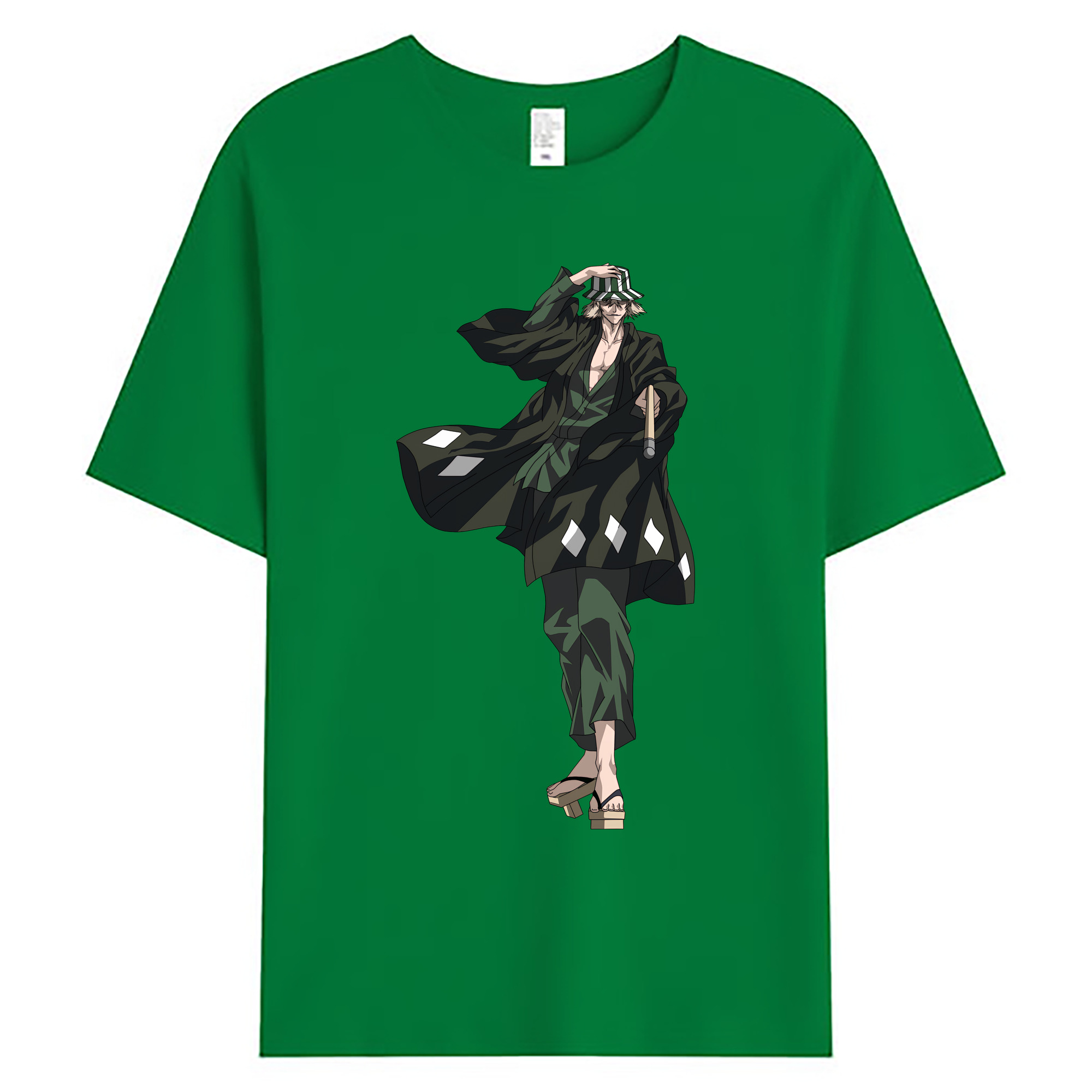 （画像用） "ブリーチ 浦原 喜助（うらはら きすけ） BLEACH Urahara Kisuke " 綿100％ メンズ半袖Tシャツ｜肌触りやわらか＆通気性